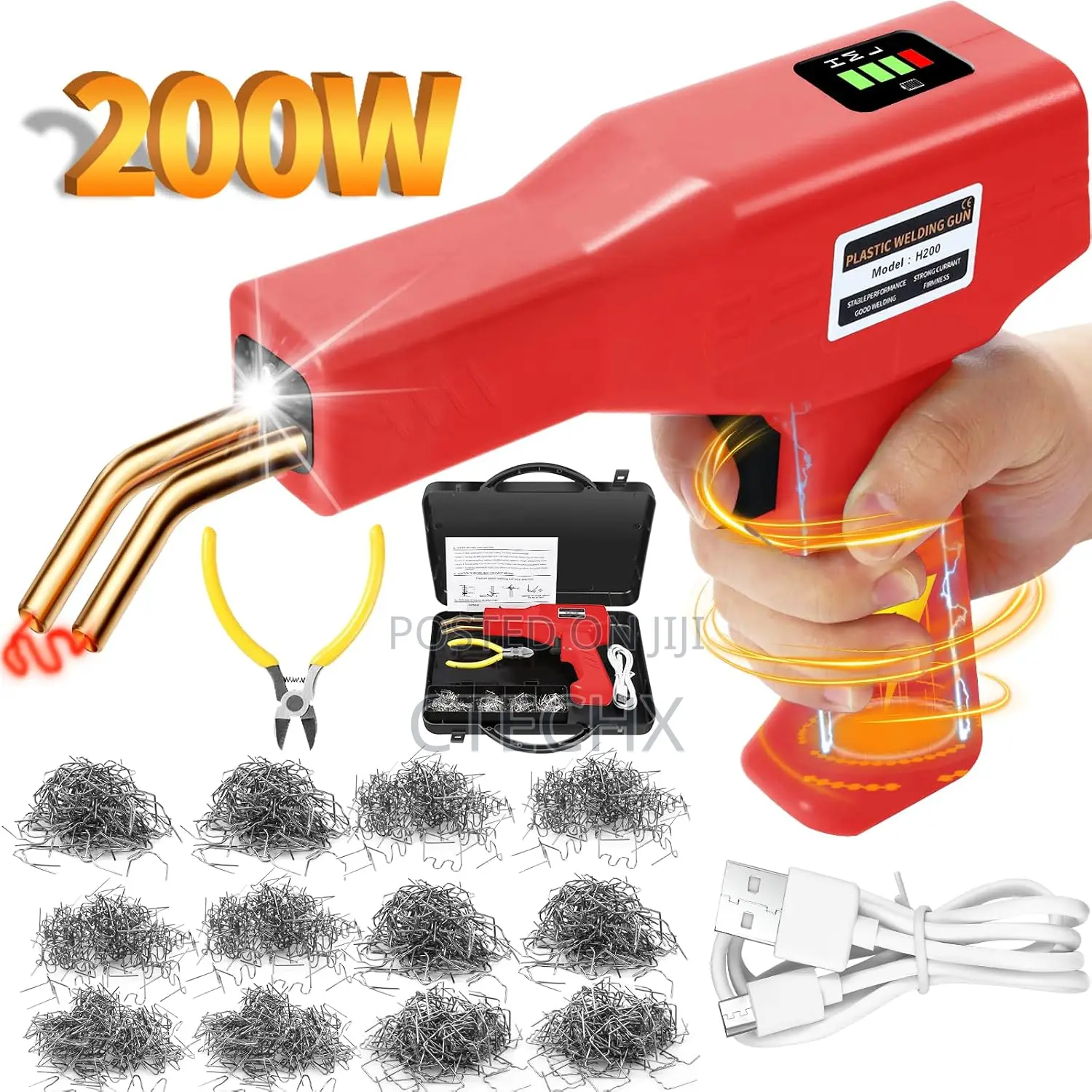 200W Upgraded Plastic Welding Kit, 5000mAh USB Rechargeable