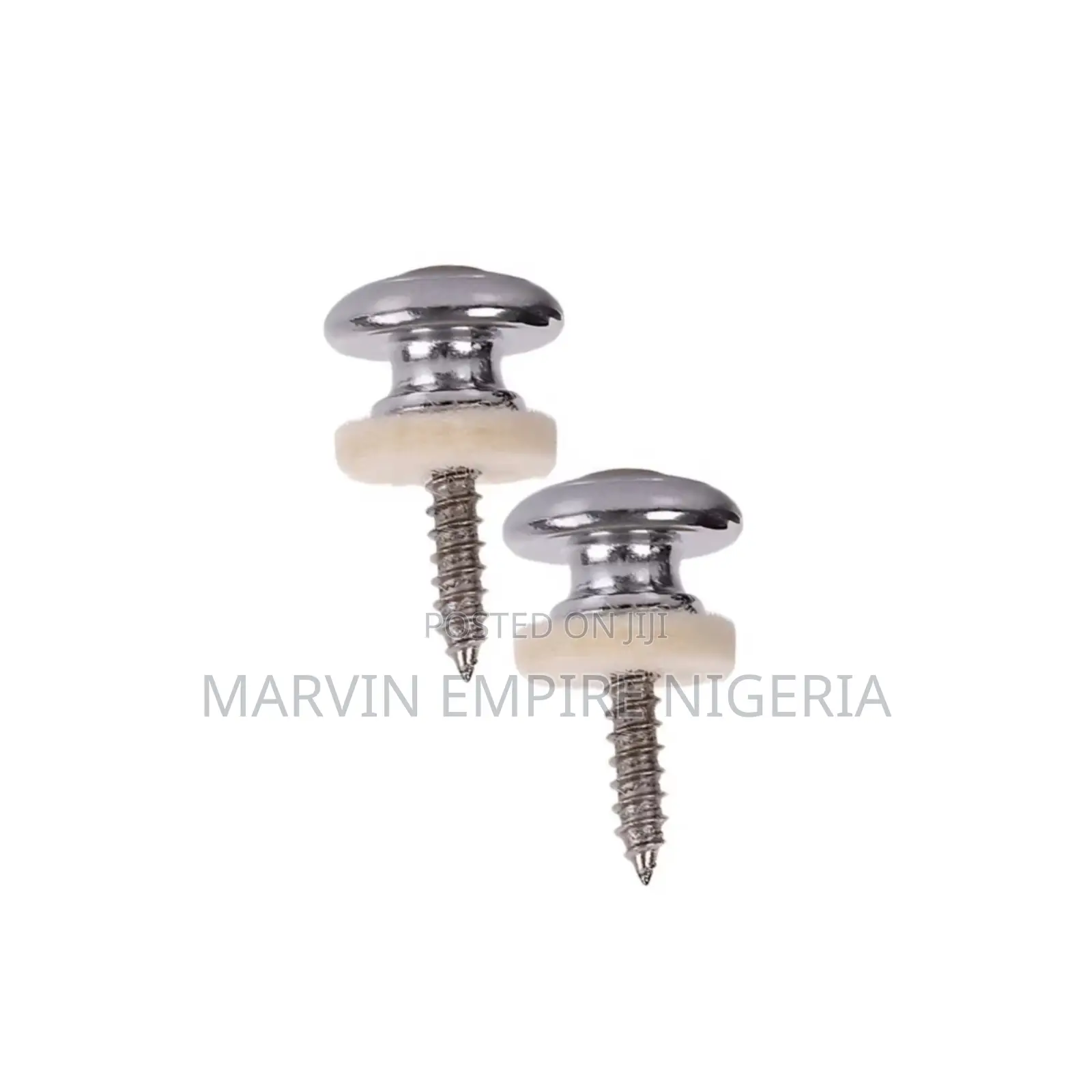 2pcs Mushroom Head Wool Padded Guitar Strap Pins, Strap Buttons