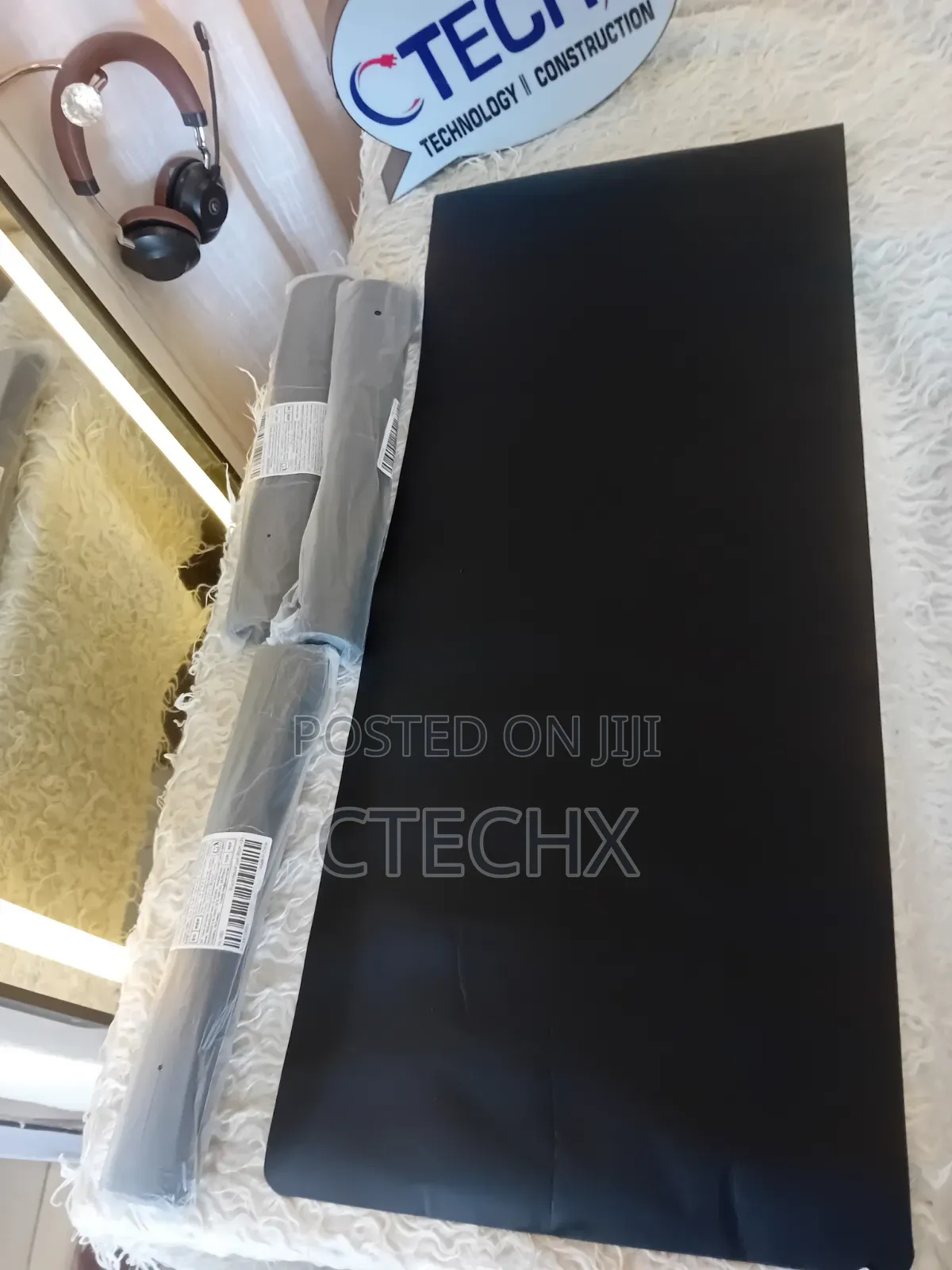 Leather Desk Protector, Large Mouse Mat, Non-Slip PU , Black 80x40cm