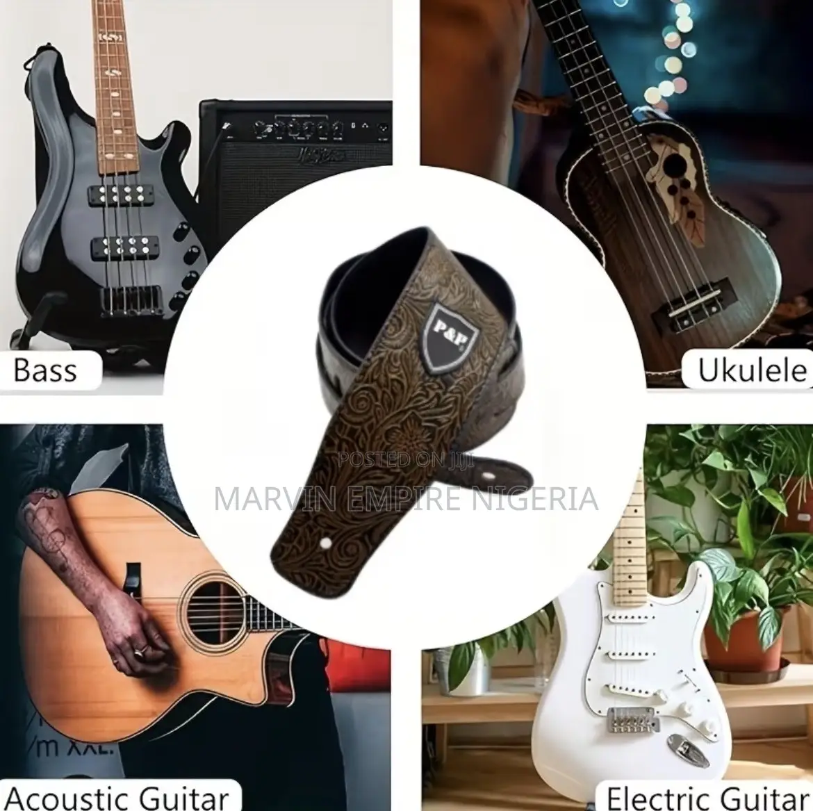High-Quality Adjustable Guitar Strap Acoust Electric Bass Light Weight