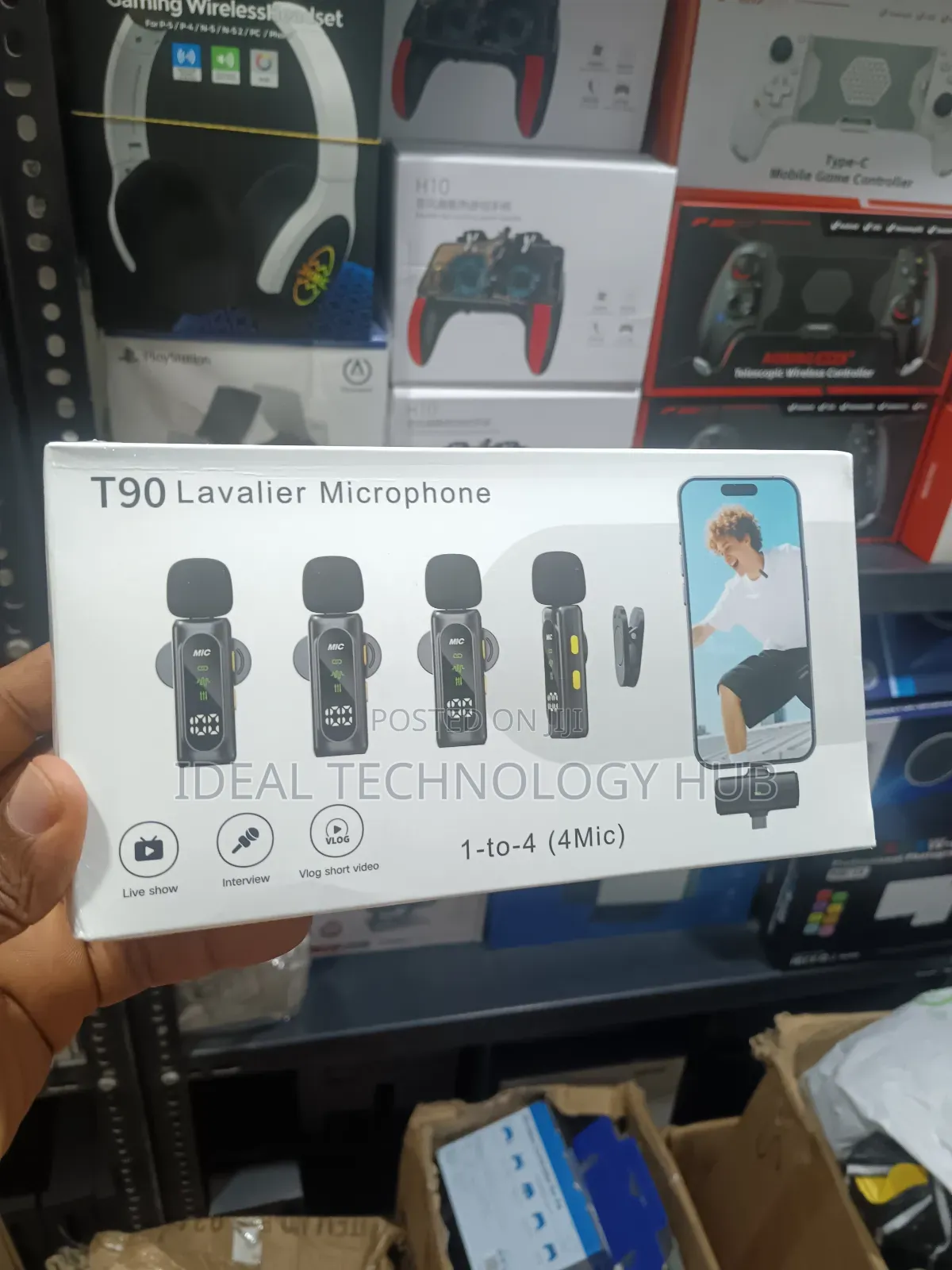 T90 4 in 1 Lavalier Phone Mic