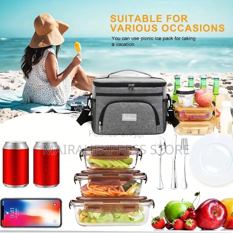 Believe Thickened Aluminum Foil-Lined Large Insulated Picnic/Lunch Bag