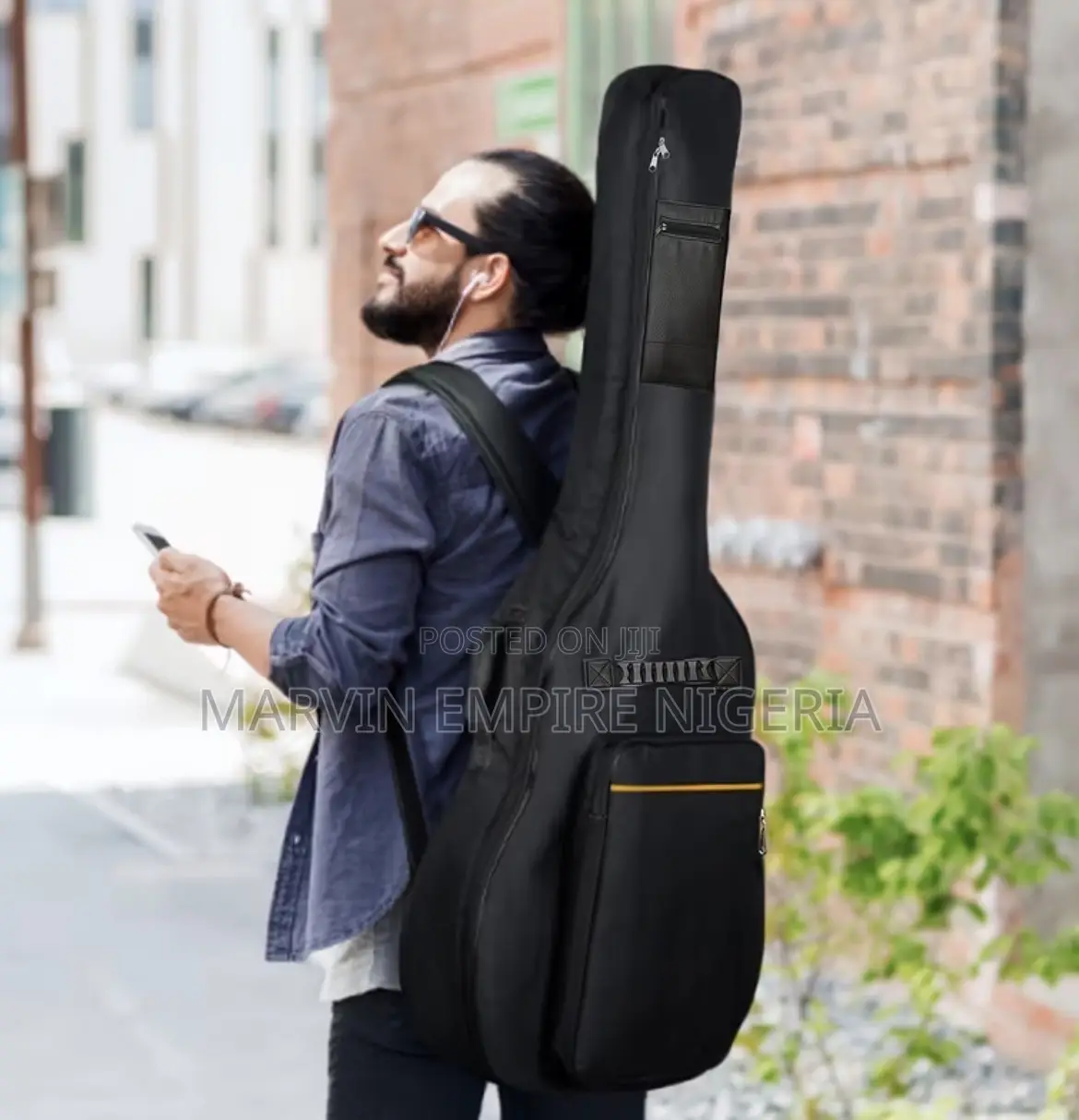 Acoustic Guitar Bag With Padding, Adjustable Shoulder Straps, Gig Bag