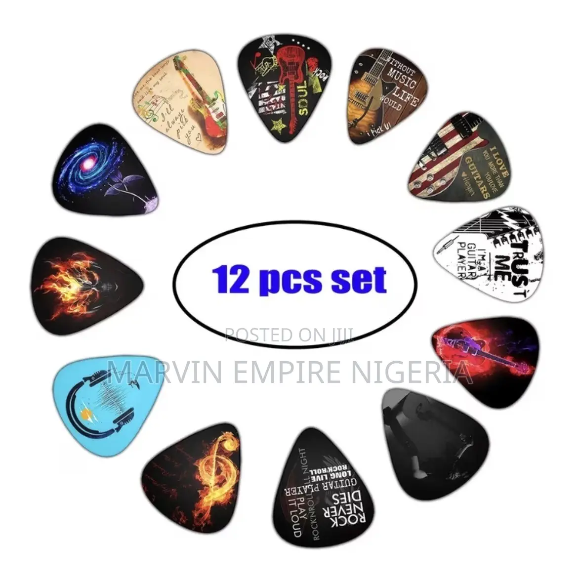 12pcs of Colorful Custom Guitar Picks | Double-Sided Creative Gift
