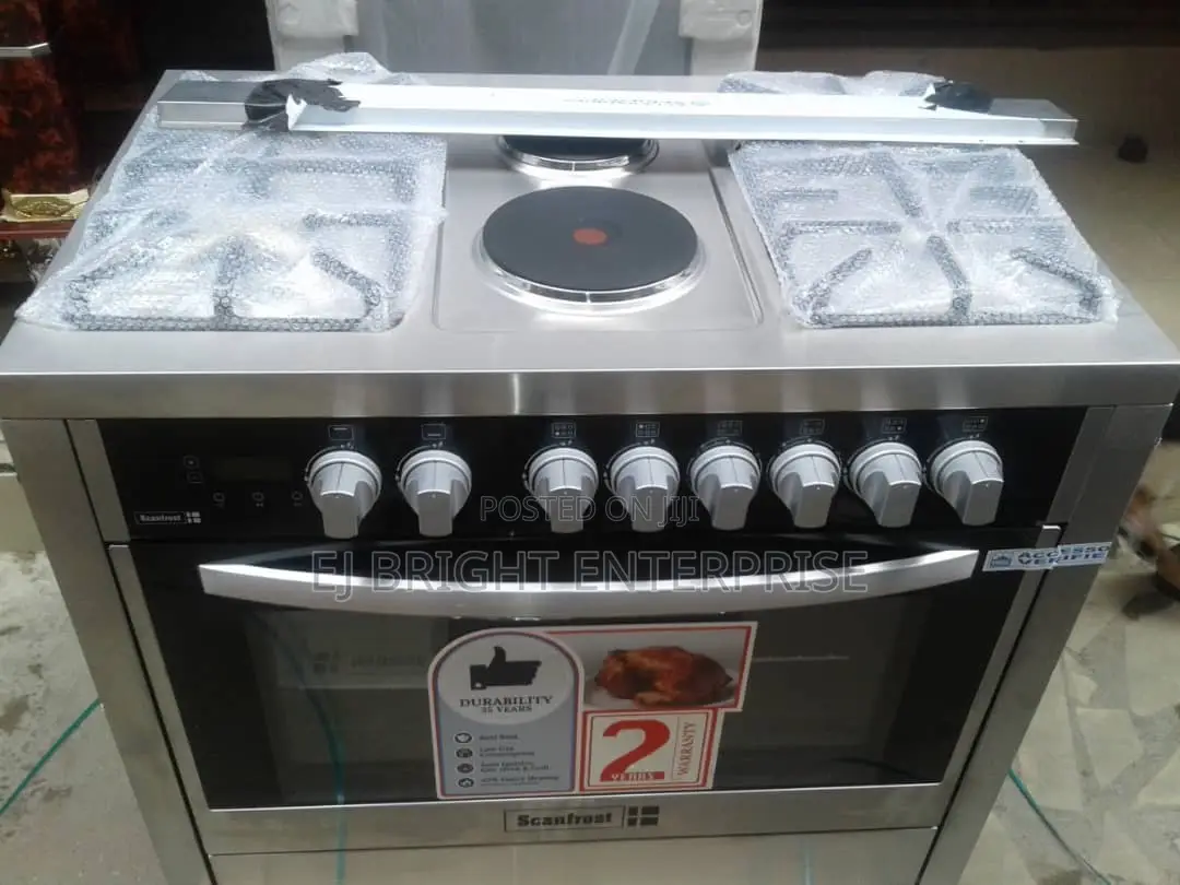Scanfrost 90 X 60cm 4 Gas Burner + 2 Hotplate Full Auto Ignition
