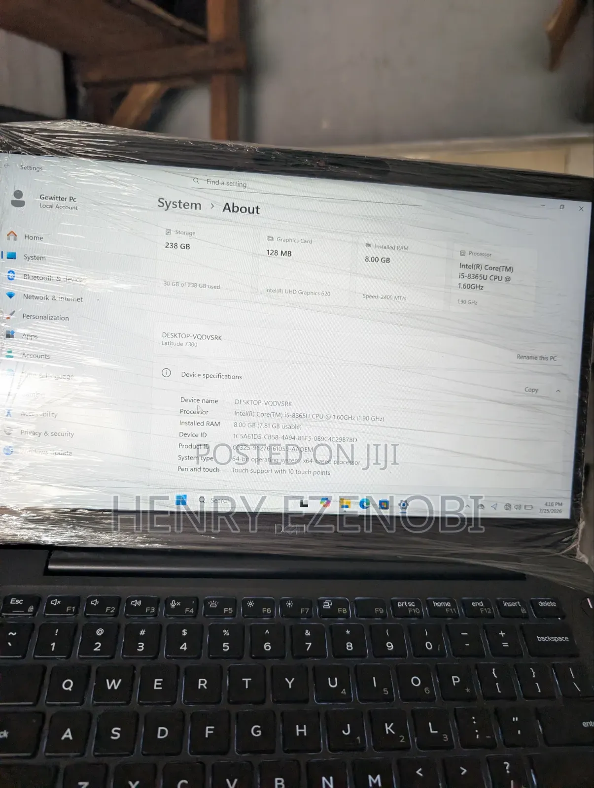 Laptop Dell Latitude 7300 8GB Intel Core i5 SSD 256GB