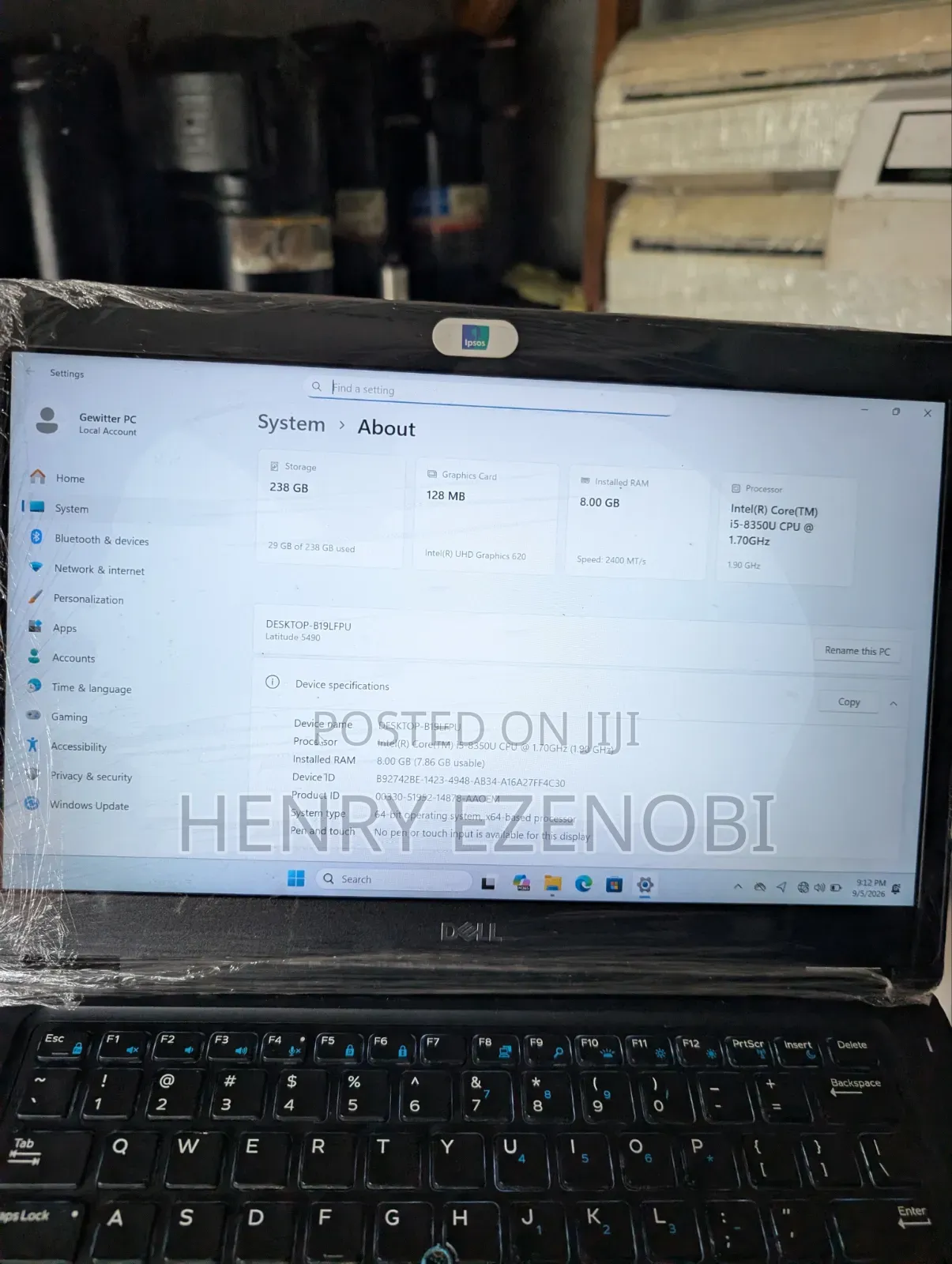 Laptop Dell Latitude 5490 8GB Intel Core i5 HDD+SSD 256GB