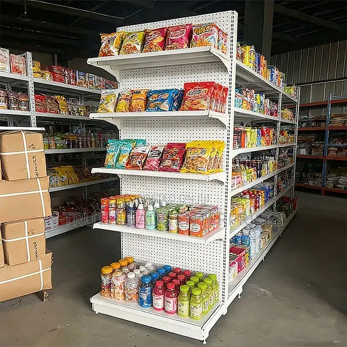5 Tier Single Gondola Supermarket Display Shelving