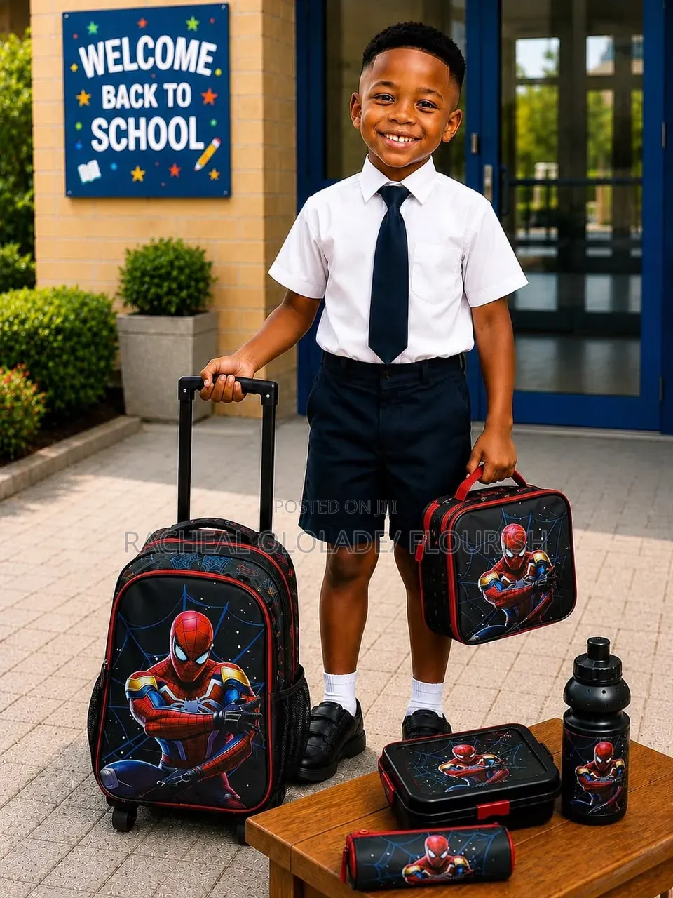 Children 17 Inches Back to School Bag and 5 Sets