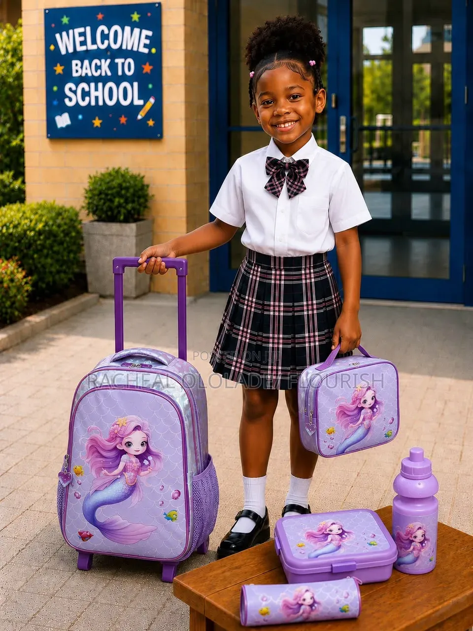 Children 17 Inches Back to School Bag and 5 Sets