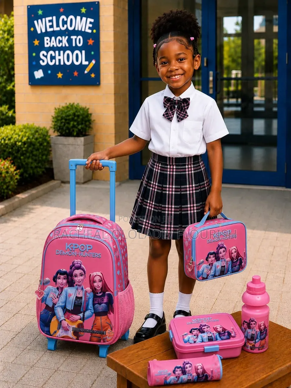 Children 17 Inches Back to School Bag and 5 Sets