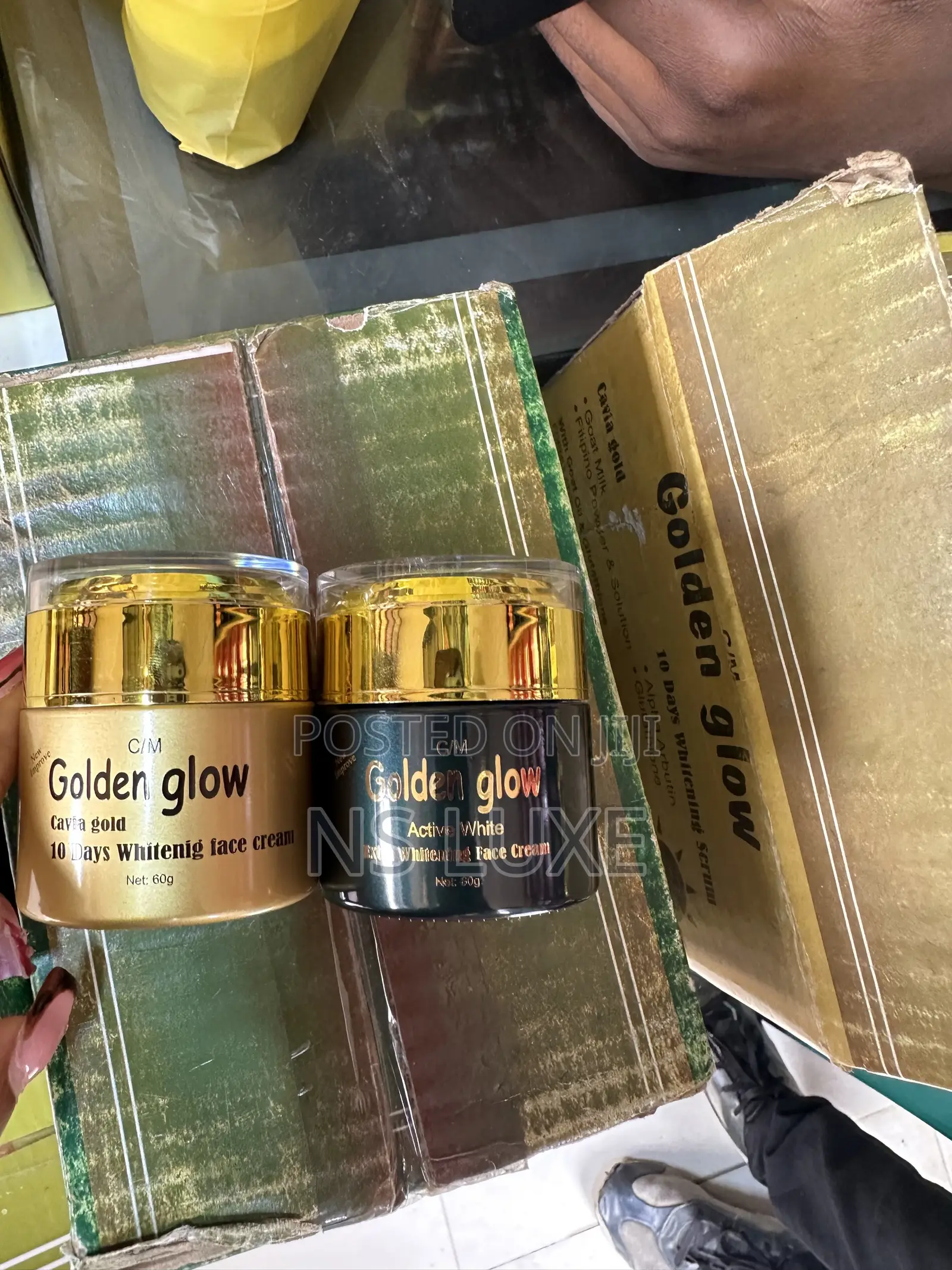 Golden Glow Active White Extra Whitening Face Cream by 3pcs
