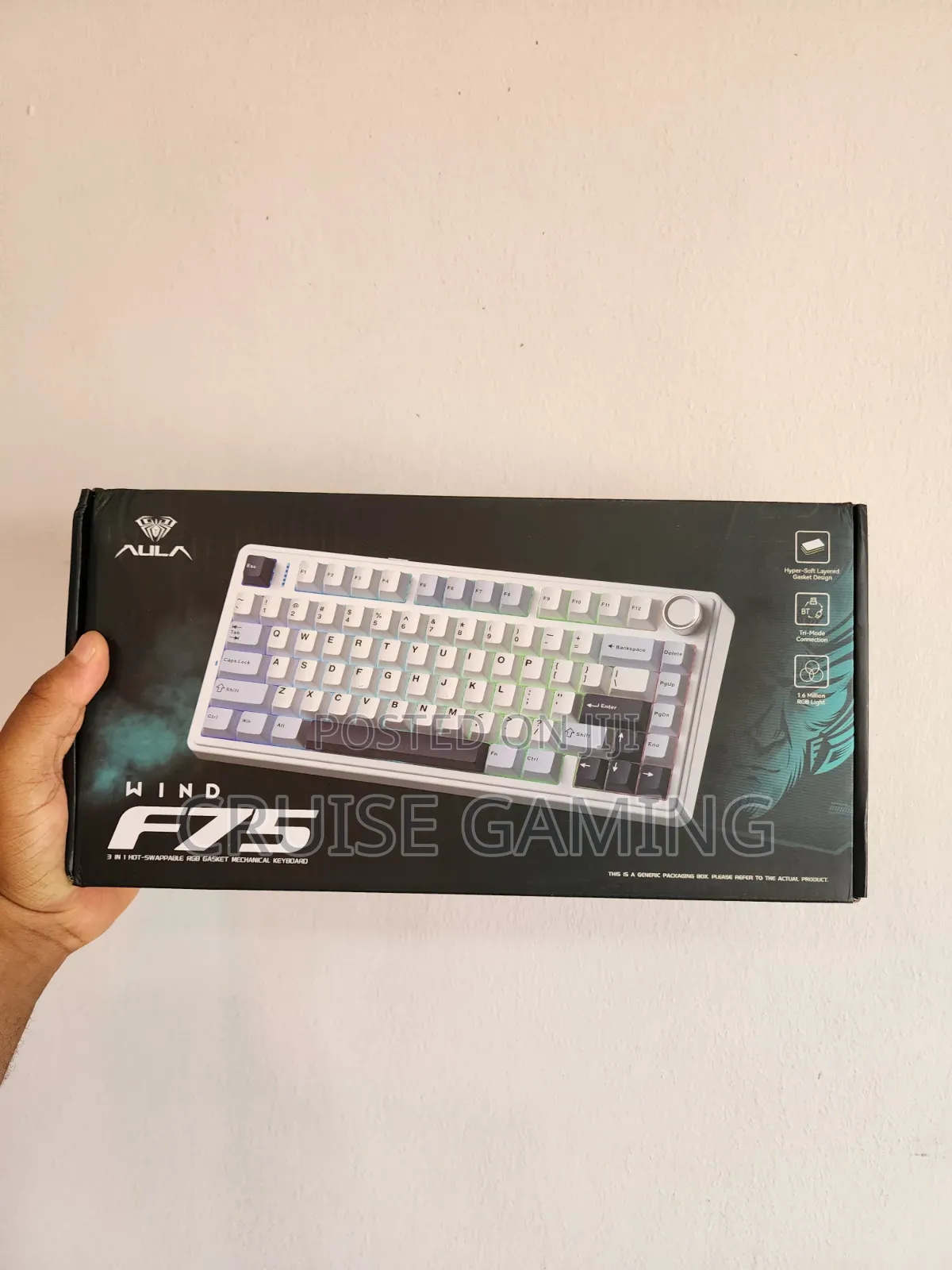 Aula F75 RGB Mechanical Gaming Keyboard Multimedia Knob
