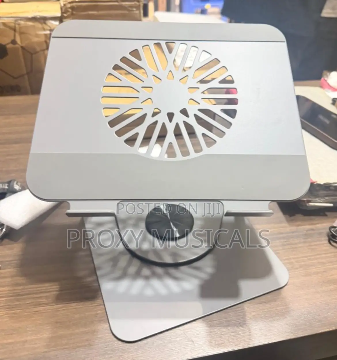 Aluminum Ergonomic Laptop Stand With in-Built Cooling Fan