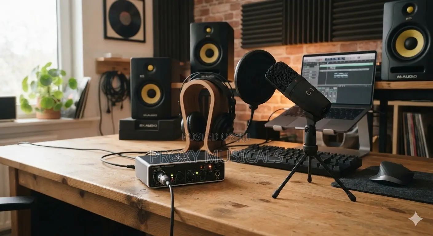 BX5D2 Monitor, UMC202HD Soundcard, C-1 Mic, HPM1000 Headphone