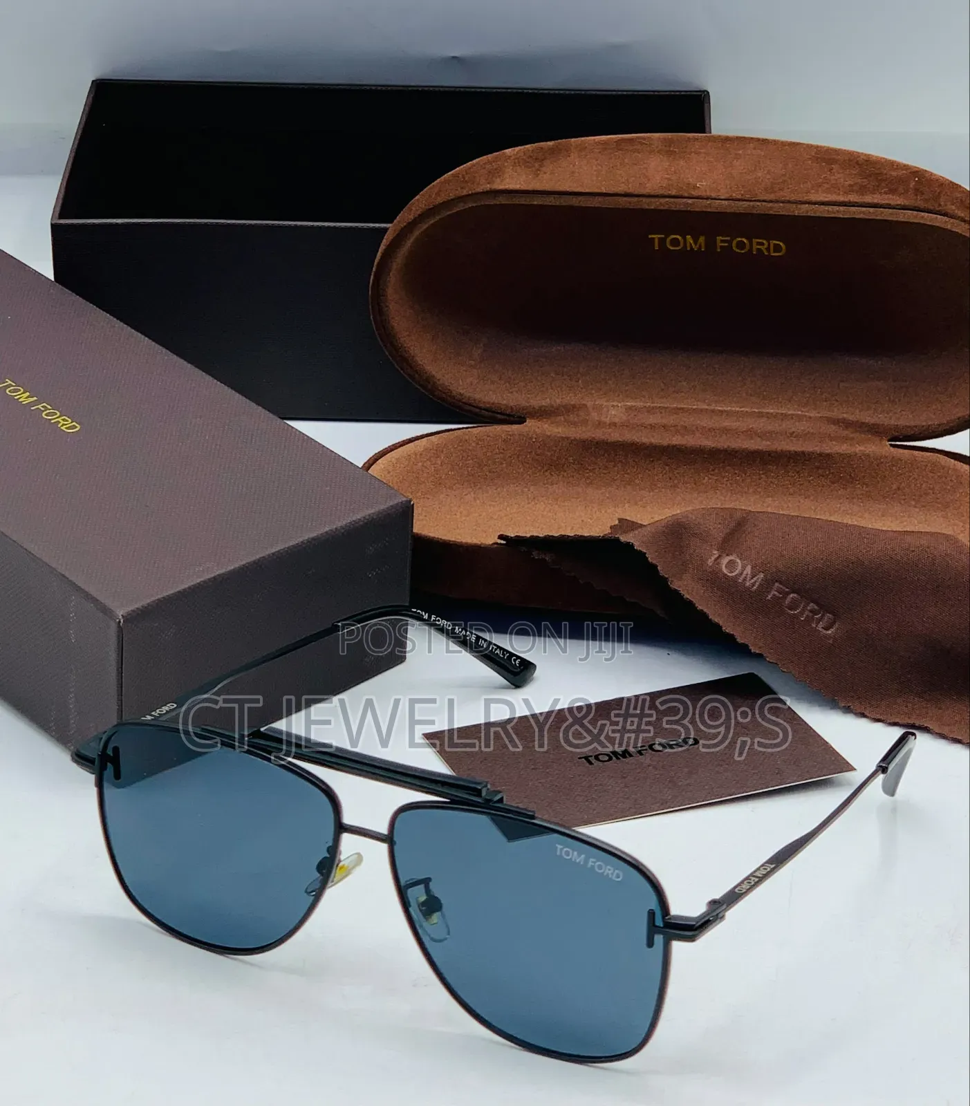 Tom Ford Jaden FT1017 Pilot-Frame Sunglasses and Gradient Tinted
