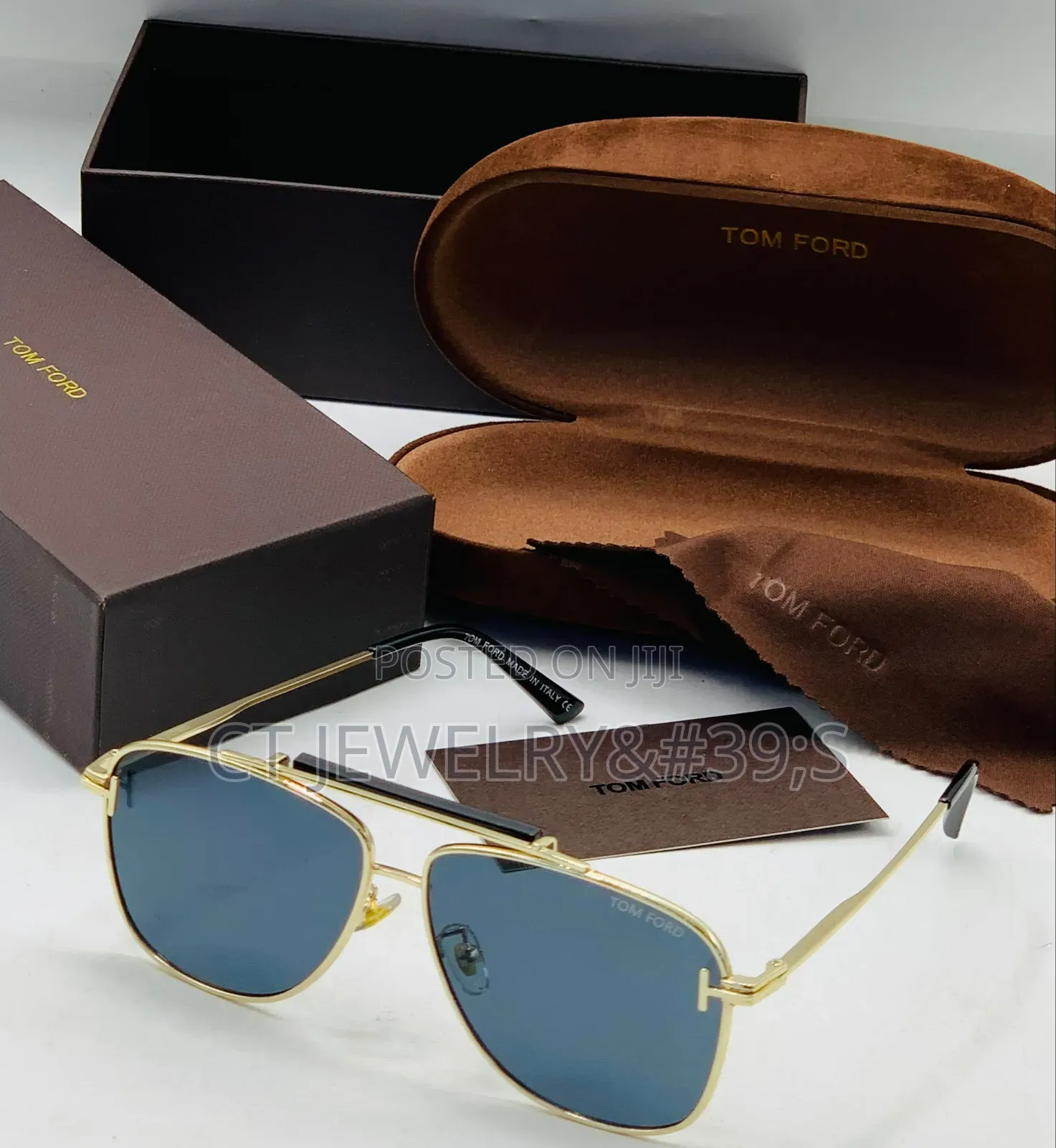 Tom Ford Jaden FT1017 Pilot-Frame Sunglasses and Gradient Tinted