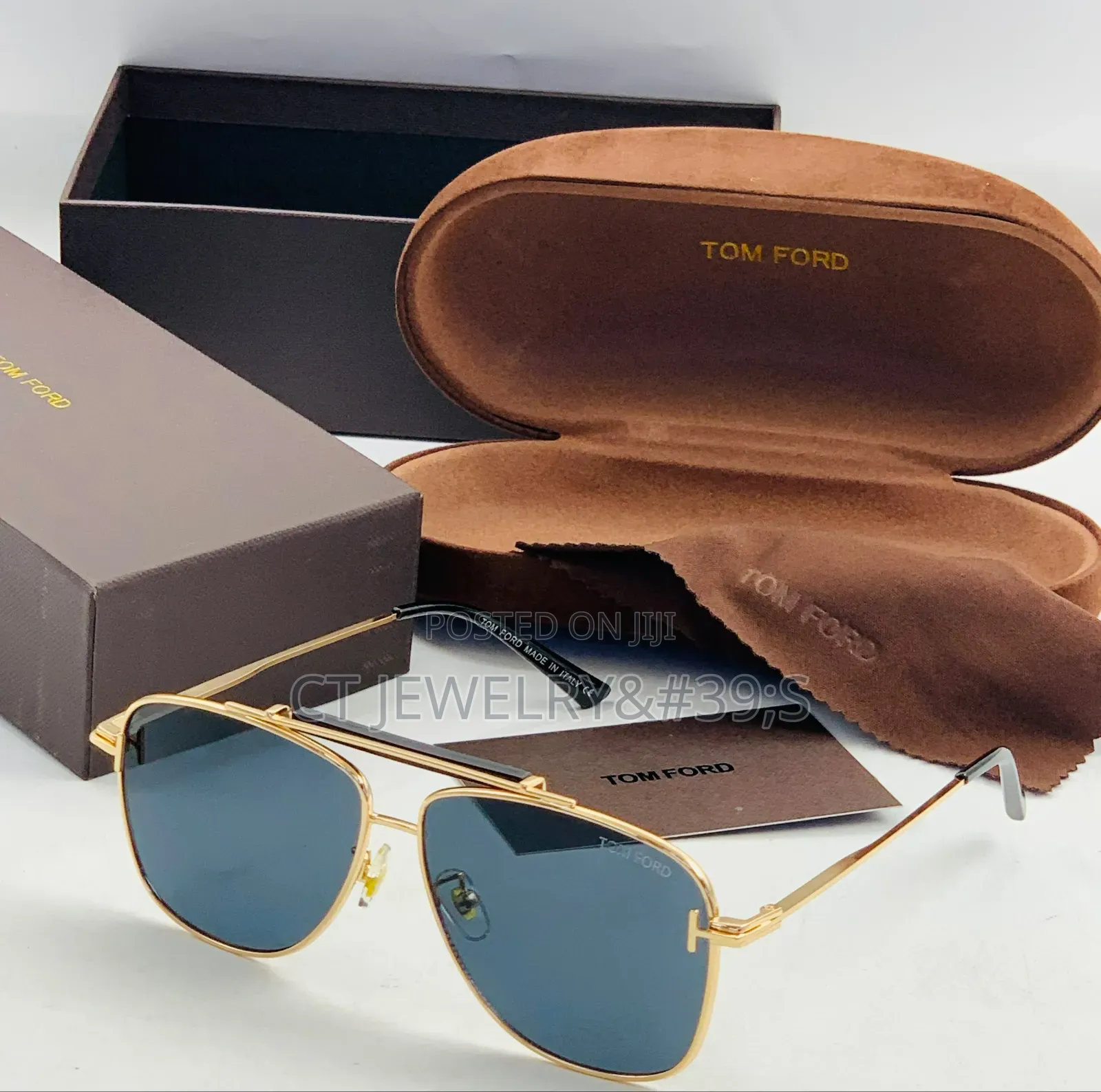 Tom Ford Jaden FT1017 Pilot-Frame Sunglasses and Gradient Tinted
