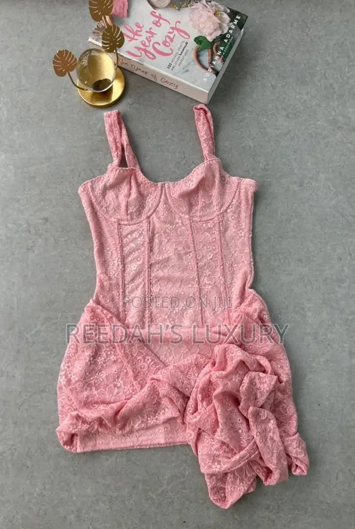 Lace Corset Mini Dress With Bow Detail