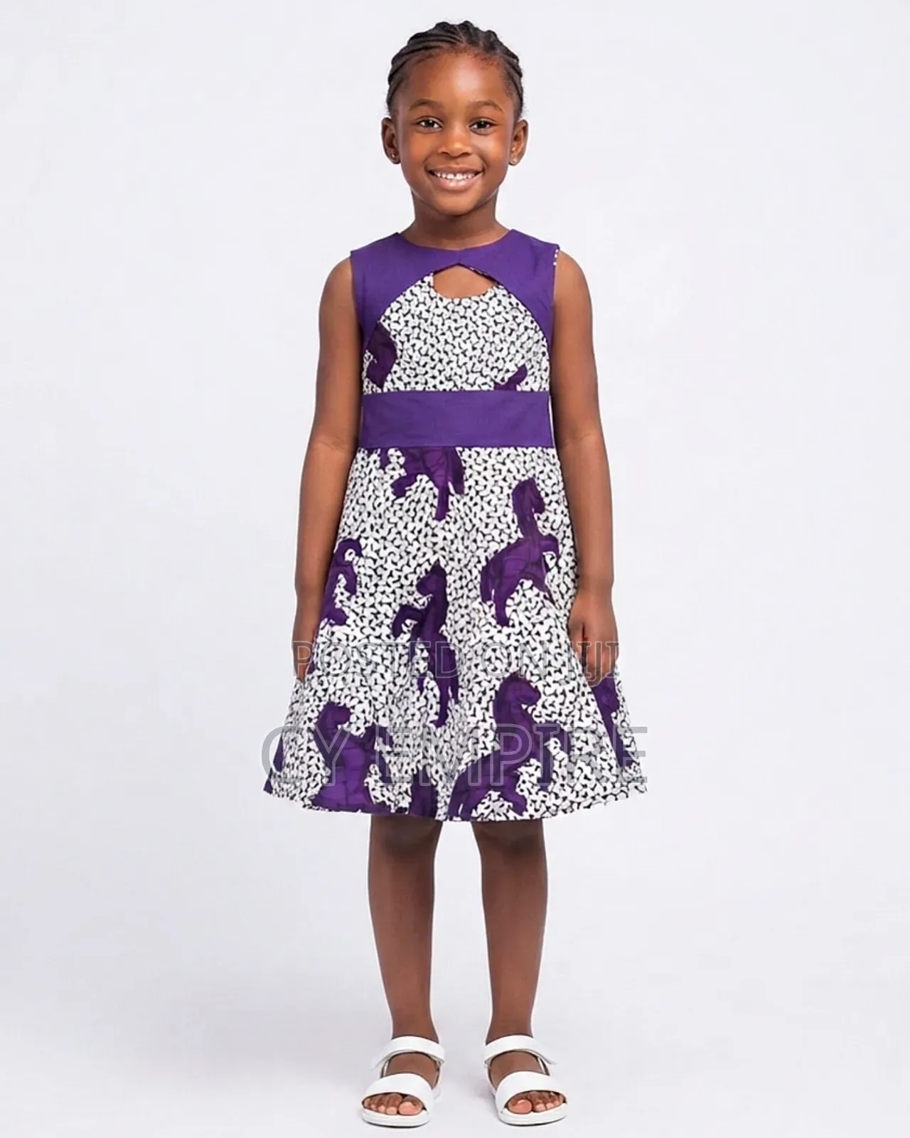 2T Horse Design Ankara Dress