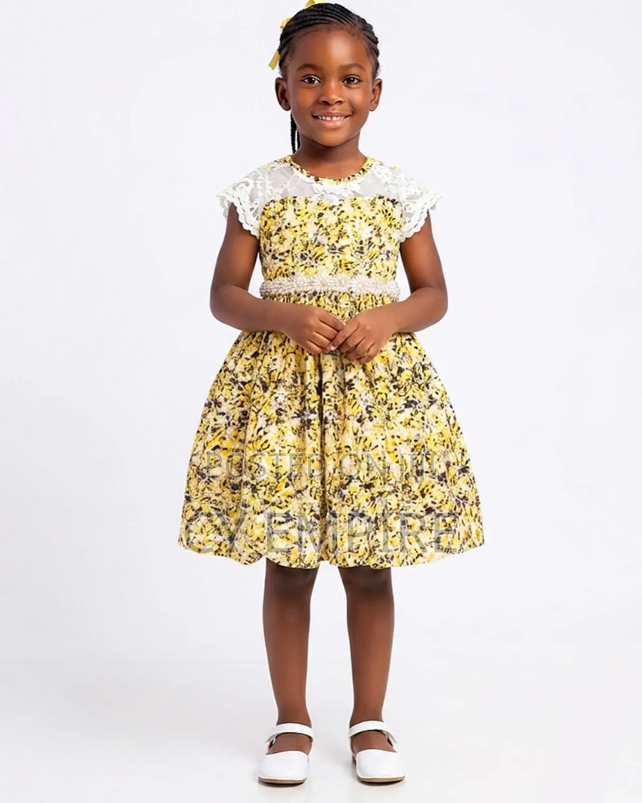 3T Ankara Lace Mix Dress