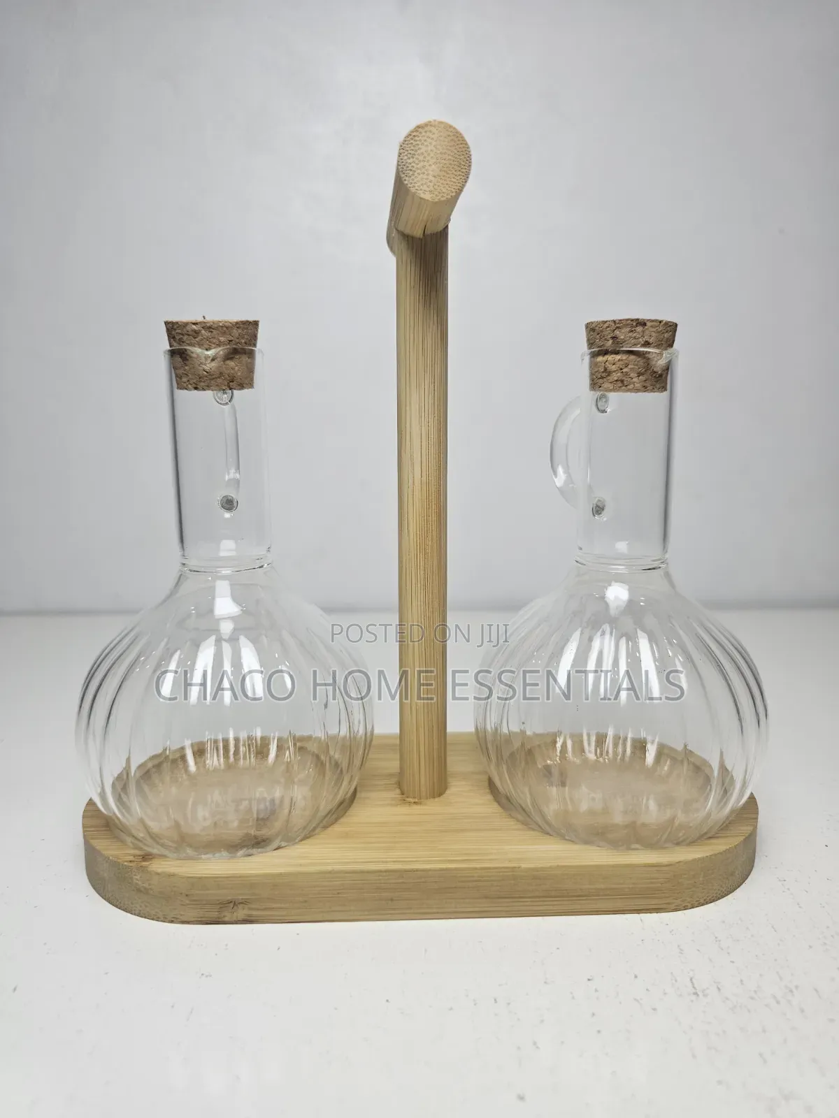 2in1 Oil Bottle With Wooden Stand