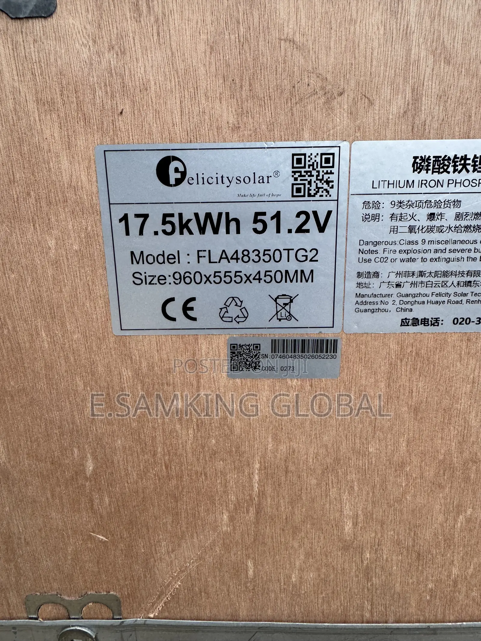 17.5kwh Lithium Ion Batteries Felicity