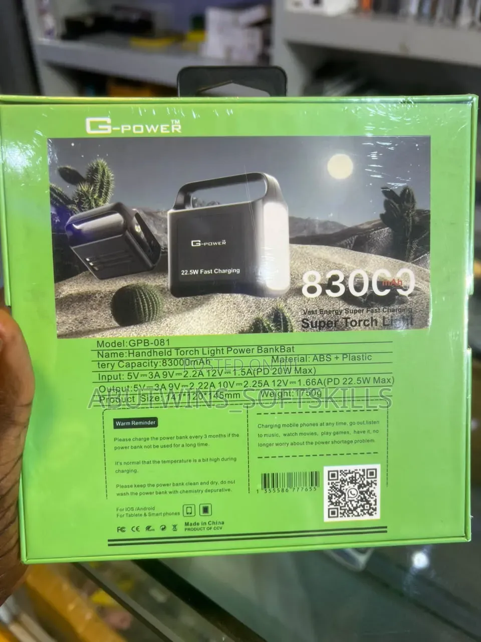 Brand New G-Power, Power Bank 83,000mAh Heavy Duty