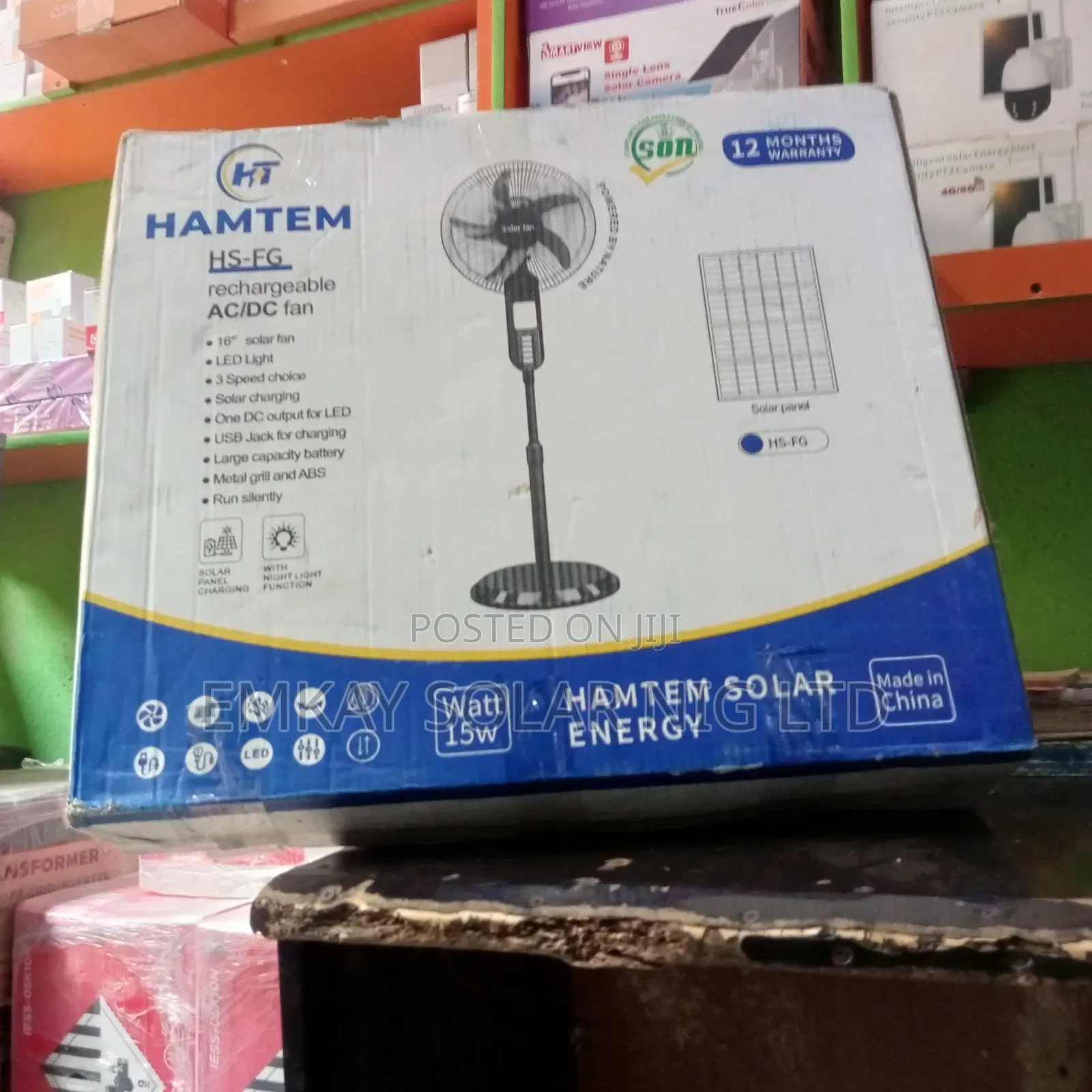 16 Inches Solar Fan