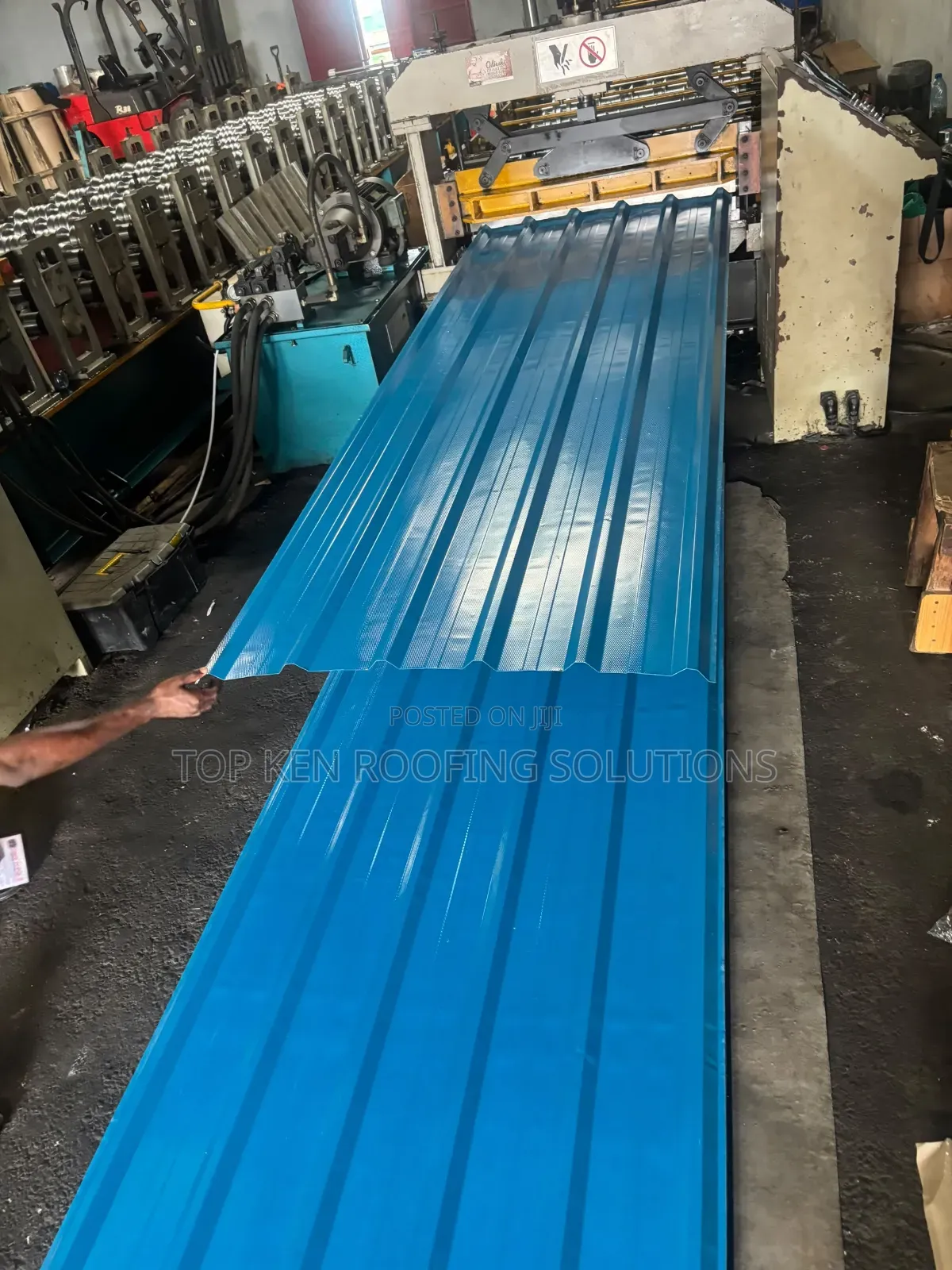 0.50mm Longspan Sky Blue Sheet Oven Baked