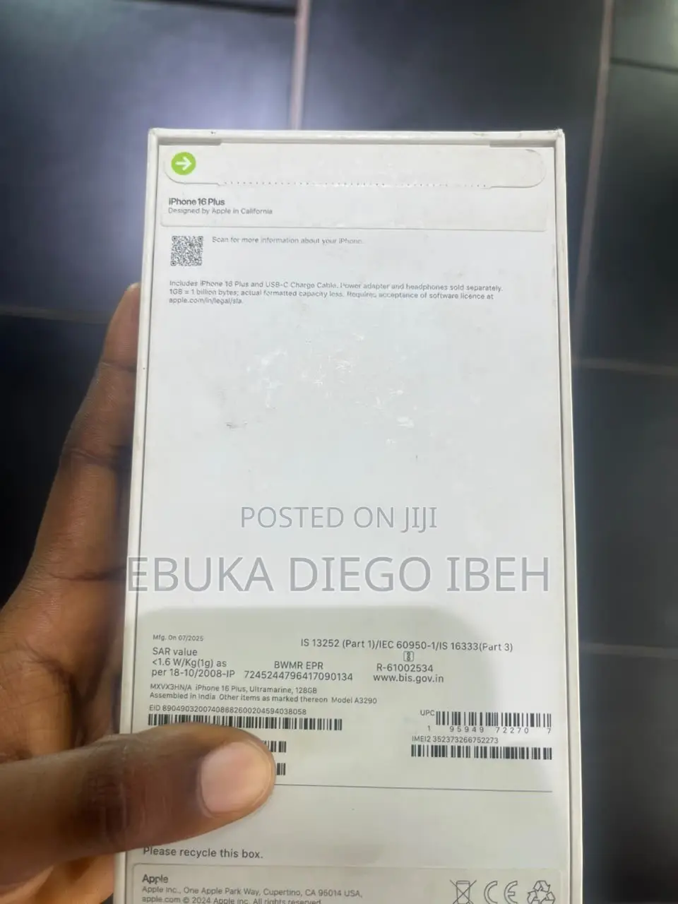 New Apple iPhone 16 Plus 128 GB