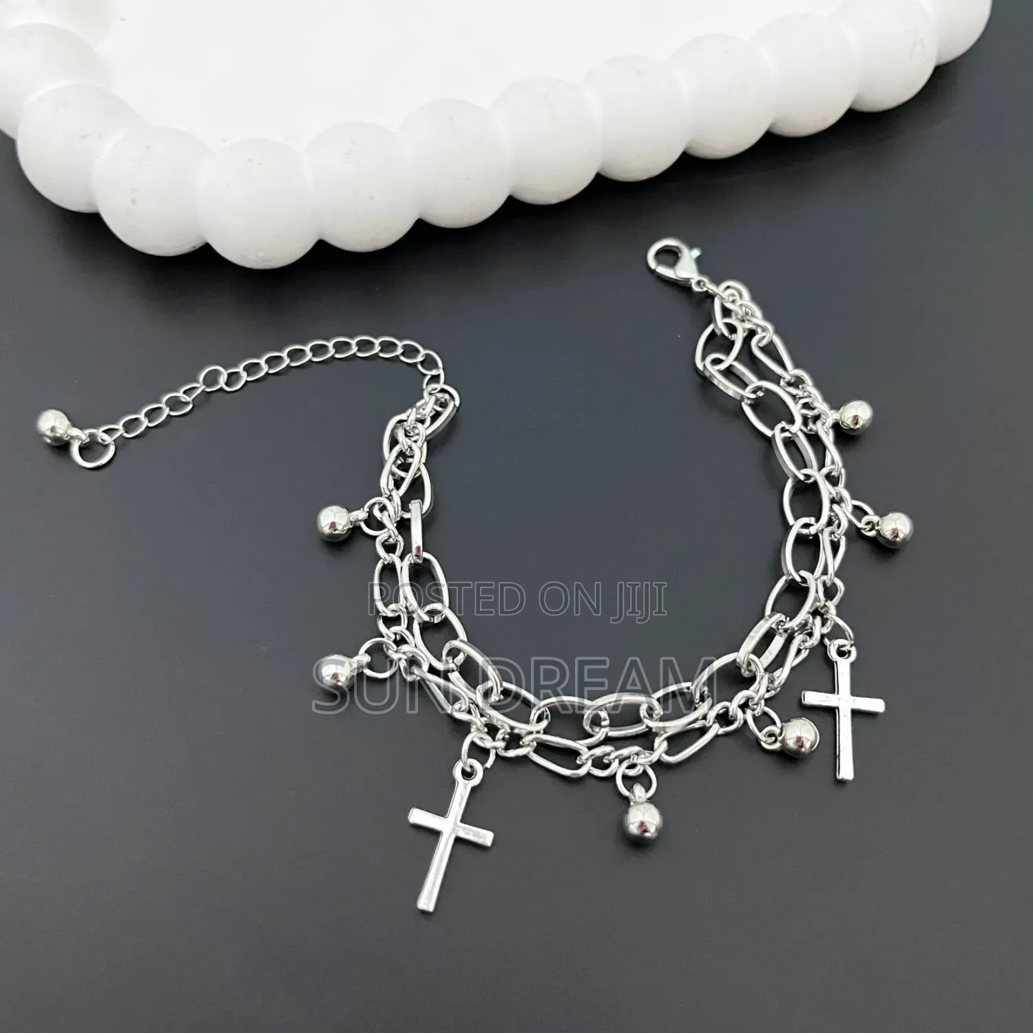Double Cross Woman Ladies Bracelet