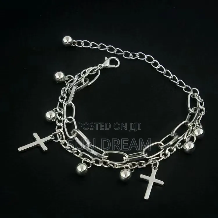 Double Cross Woman Ladies Bracelet