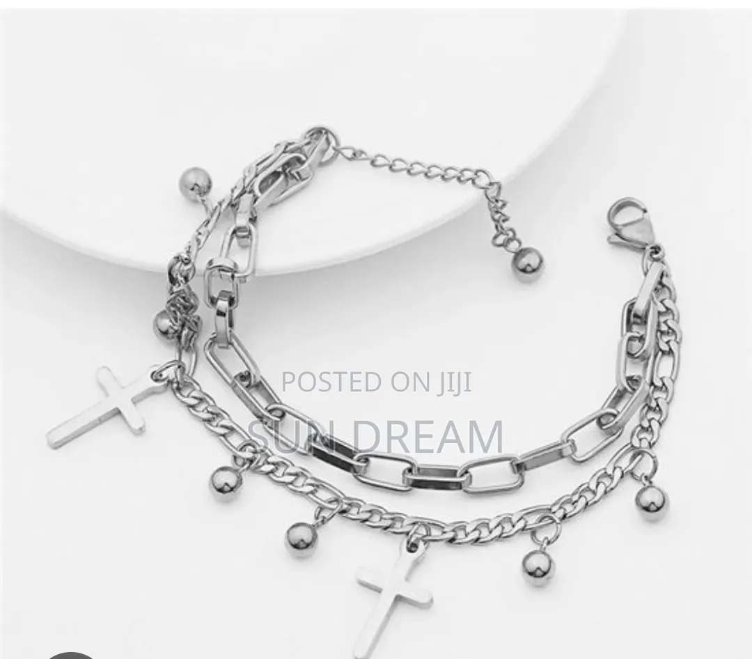 Double Cross Woman Ladies Bracelet