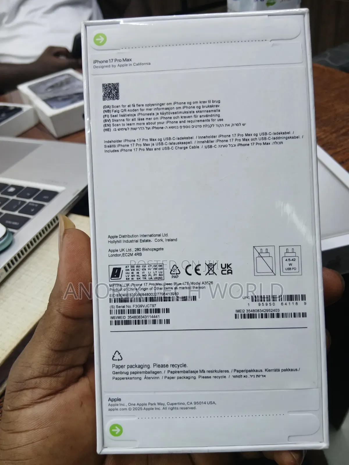 Apple iPhone 17 Pro Max 1 TB Blue