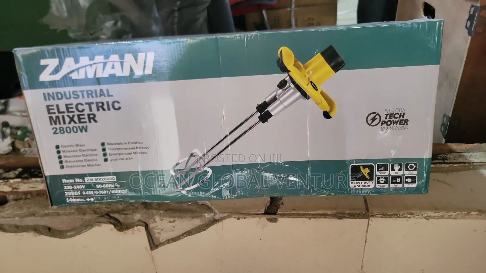 Heavy Duty Industrial Electric Mixer Double Pole