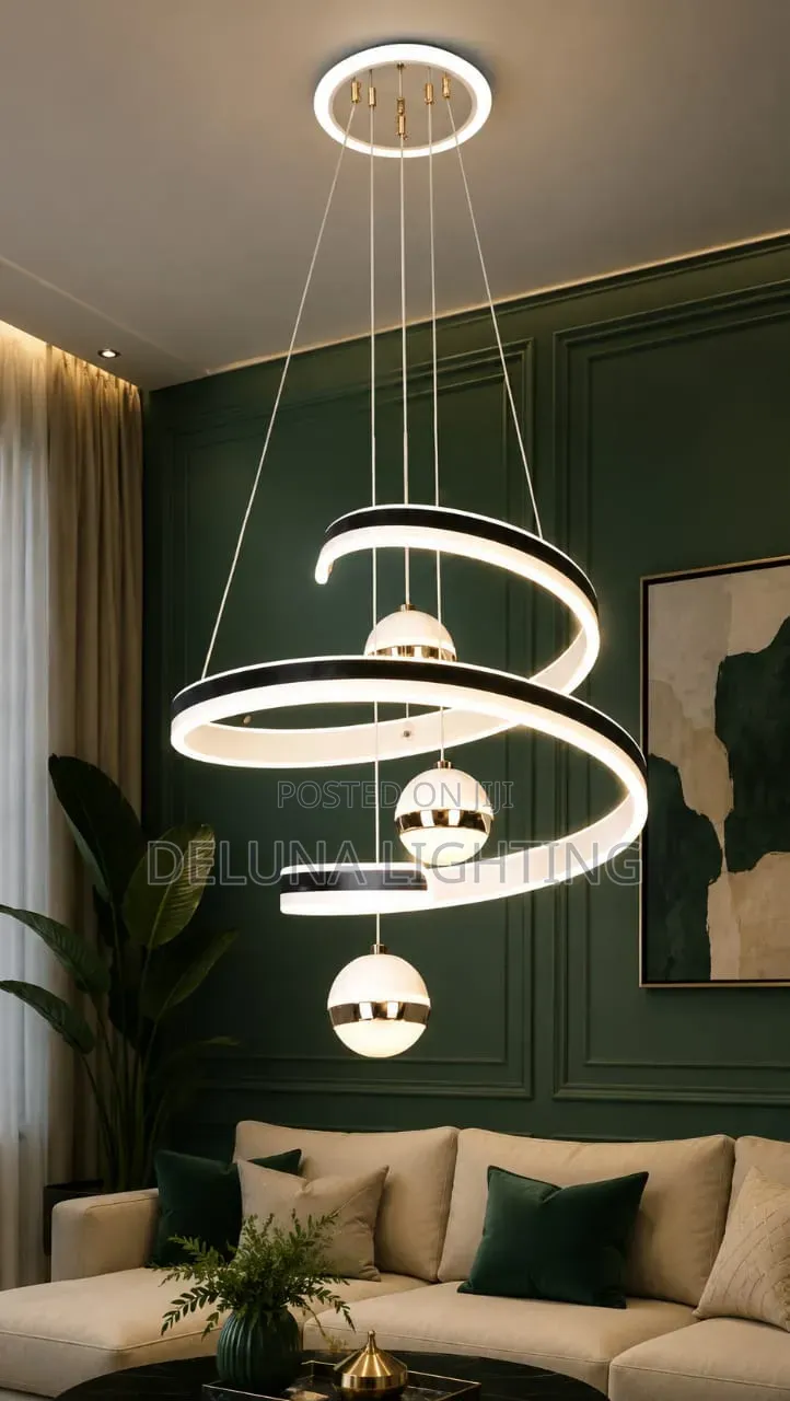 Modern 3-Color LED Drop Chandelier – Elegant & Stylish