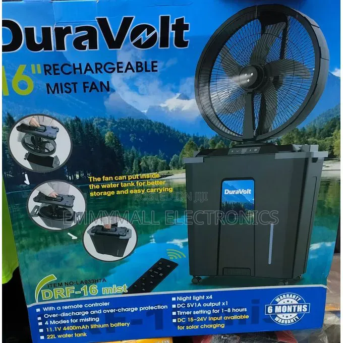 16inches Rechargeable Mist Fan With Remote
