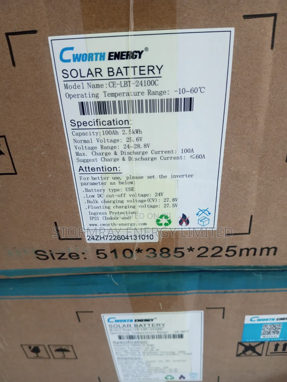 CWorth Energy 2.5kwh Lithium Battery
