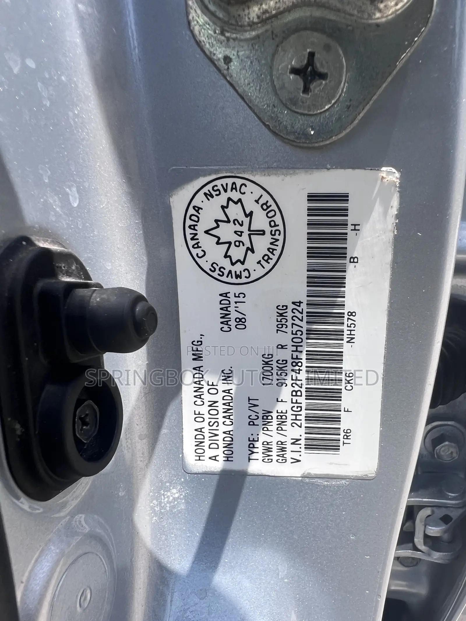 Honda Civic EX-L w/Navigation 4dr Sedan (1.8L 4cyl CVT) 2015 Silver