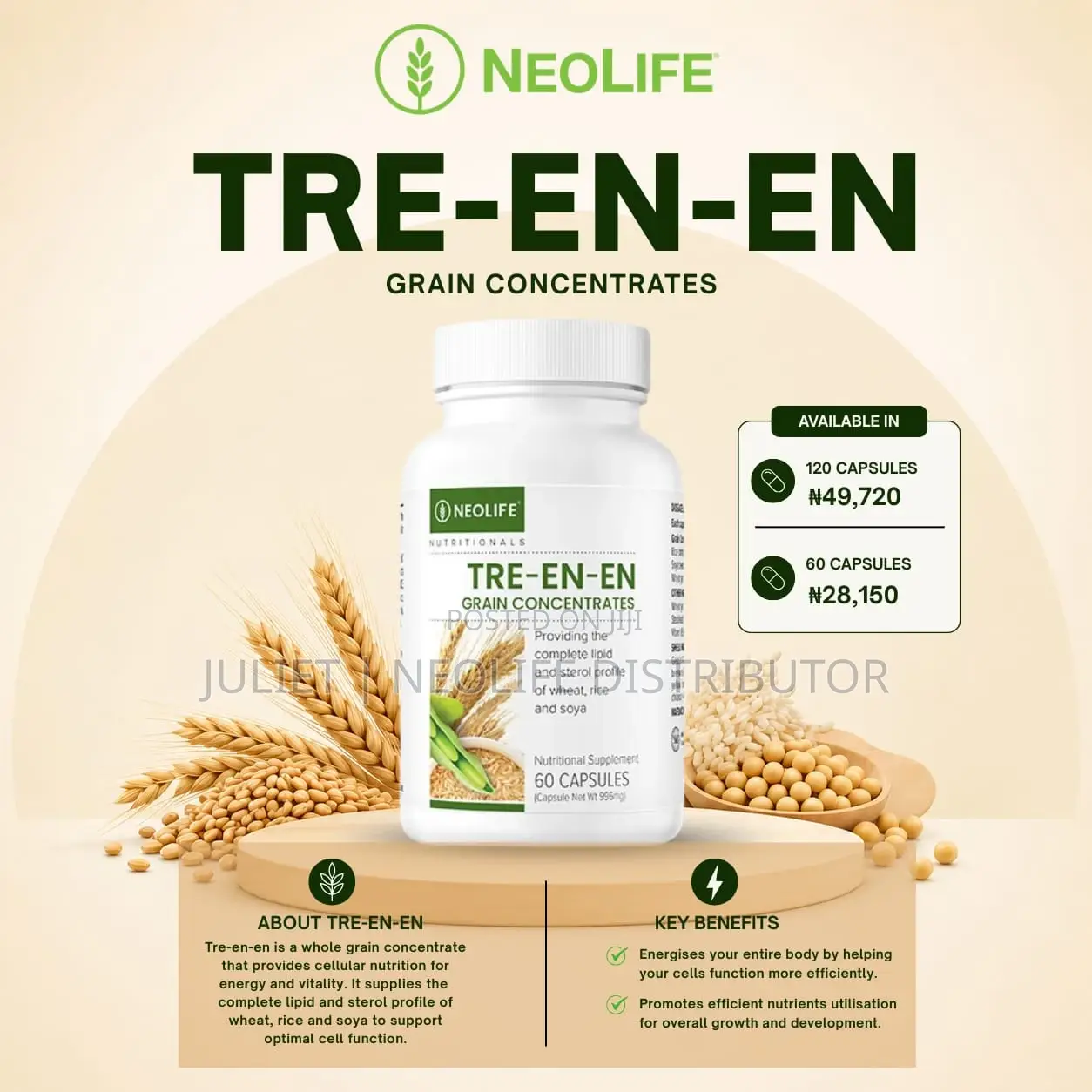 Tre - En - En Grain Concentrate X 60 Capsules - Owerri