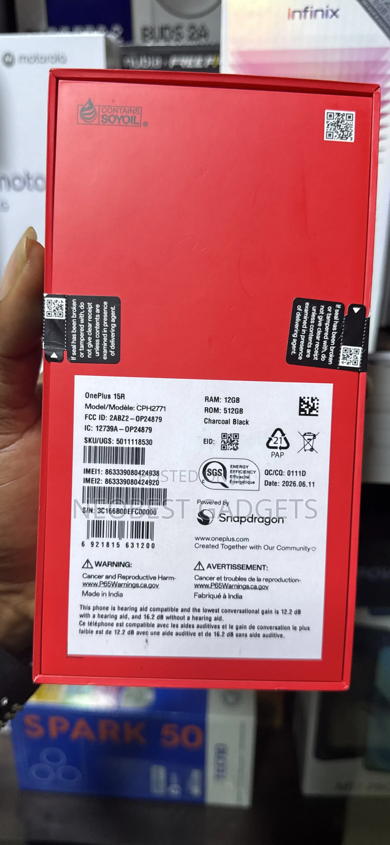 New OnePlus 15R 512 GB