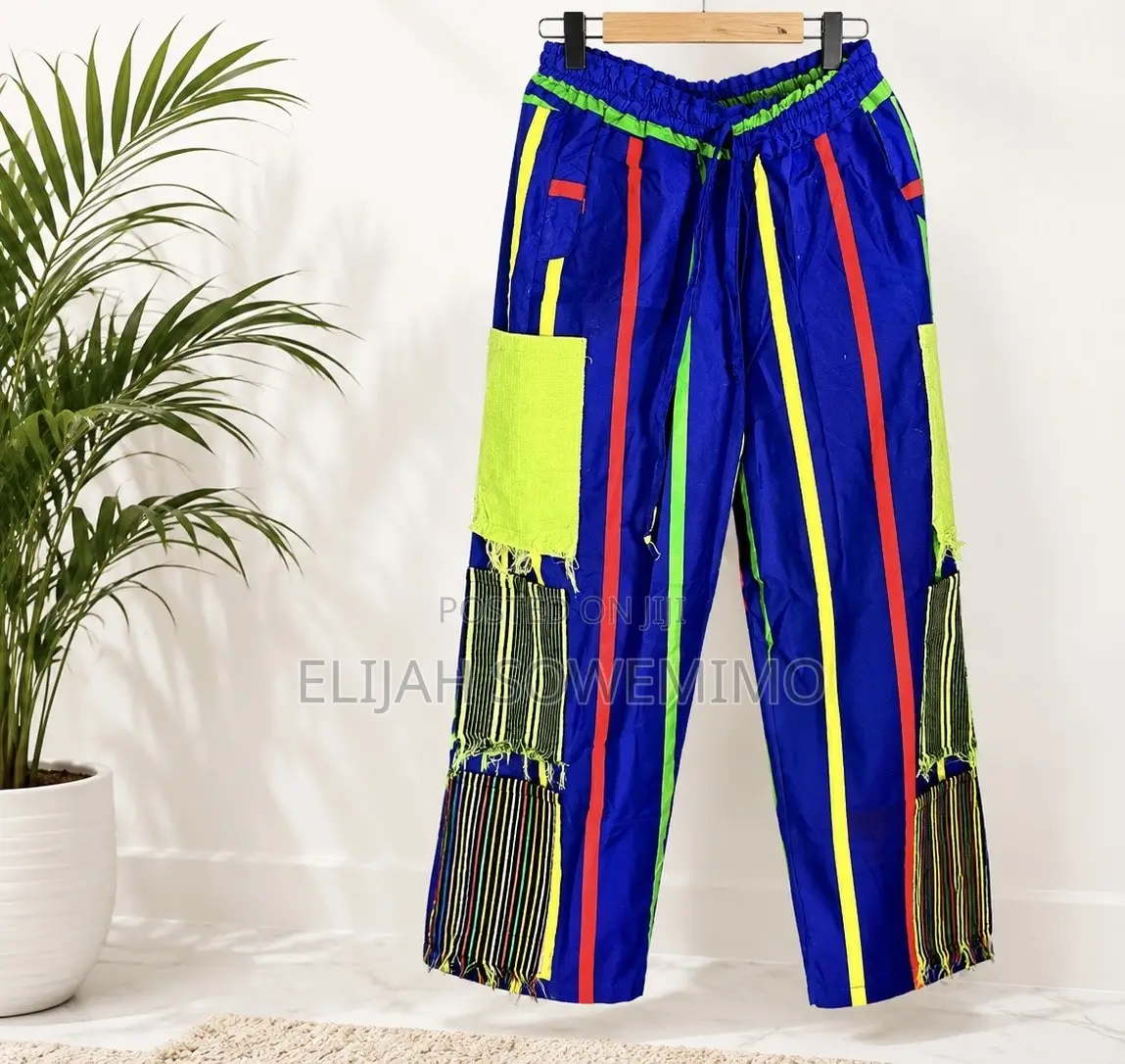 Unisex Aso-Oke Cargo Trousers | Stylish Durable