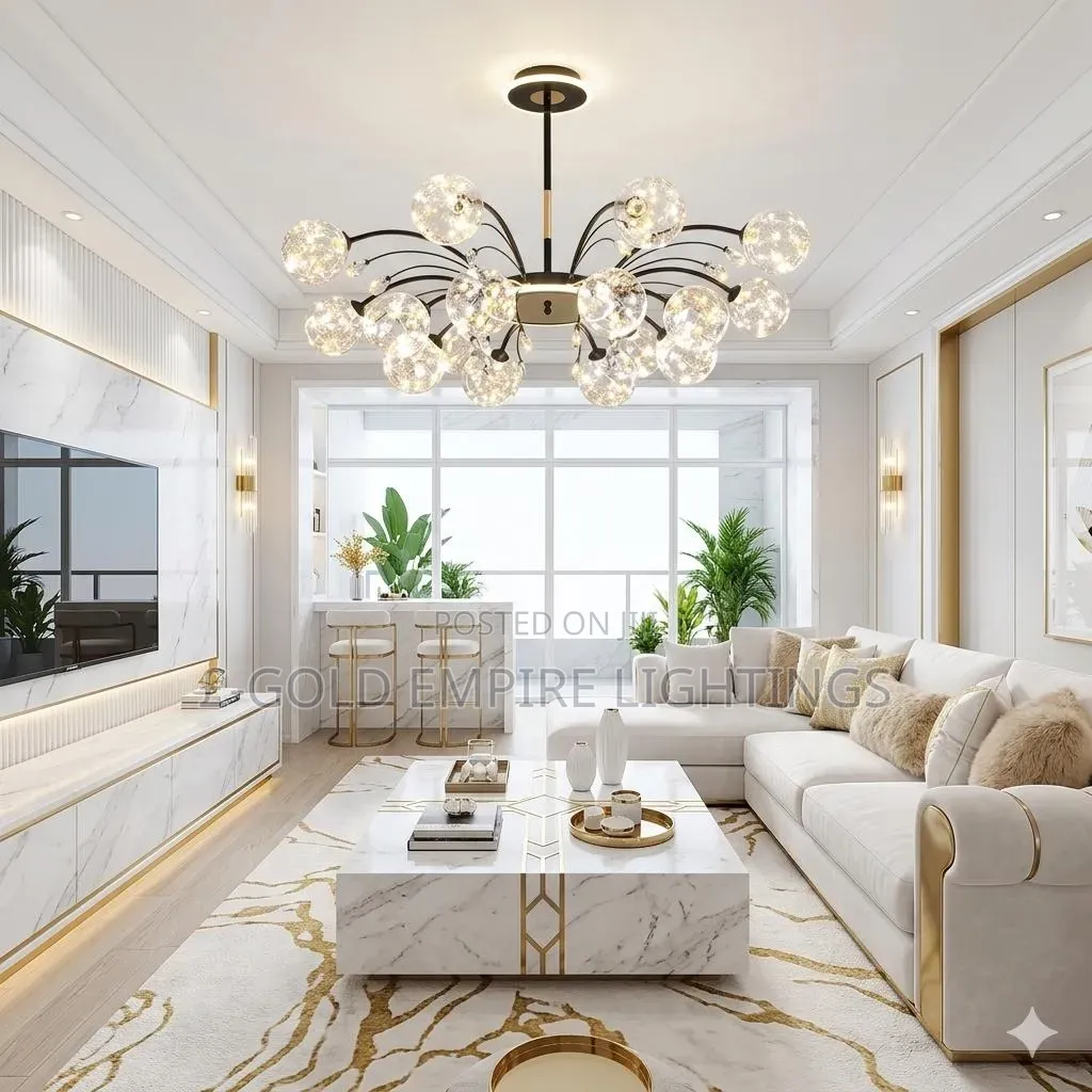 Gold Black CrystalChandelier |ModernCeilingLight |Elegant LivingRoom