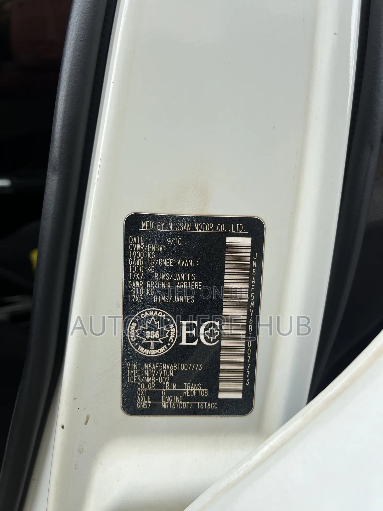Nissan Juke SL AWD 2011 White