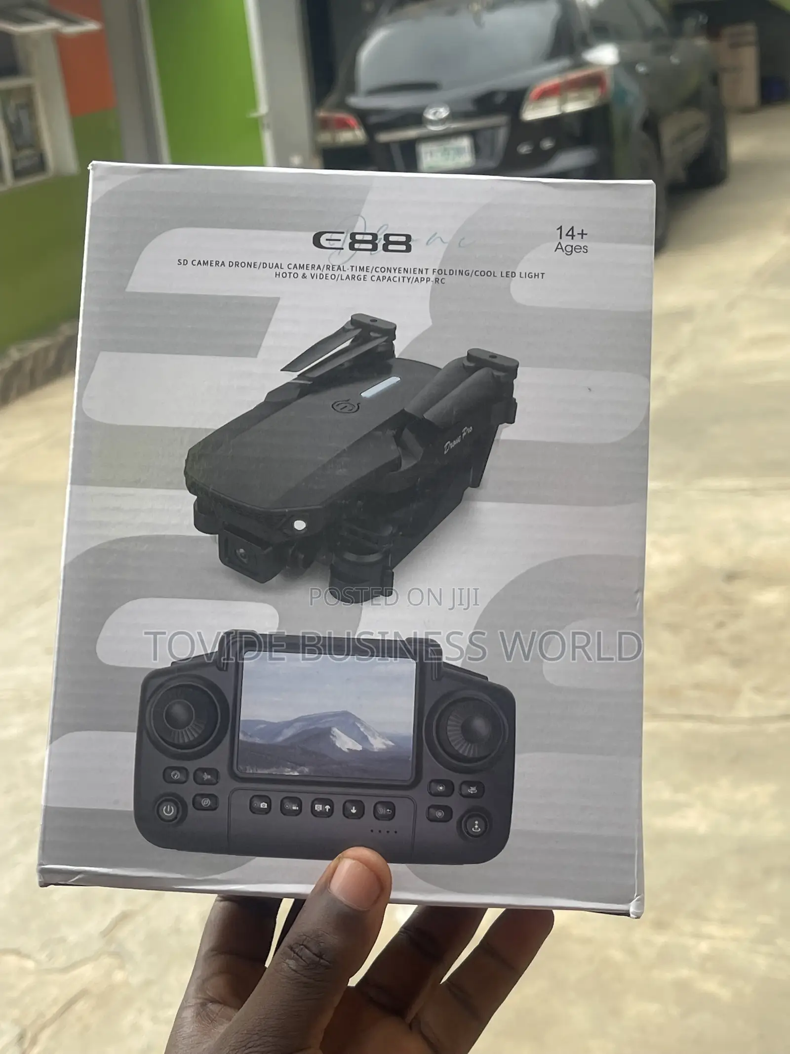E99 Pro Max Foldable Drone + Dual Camera, Screen Remote 3 Batteries