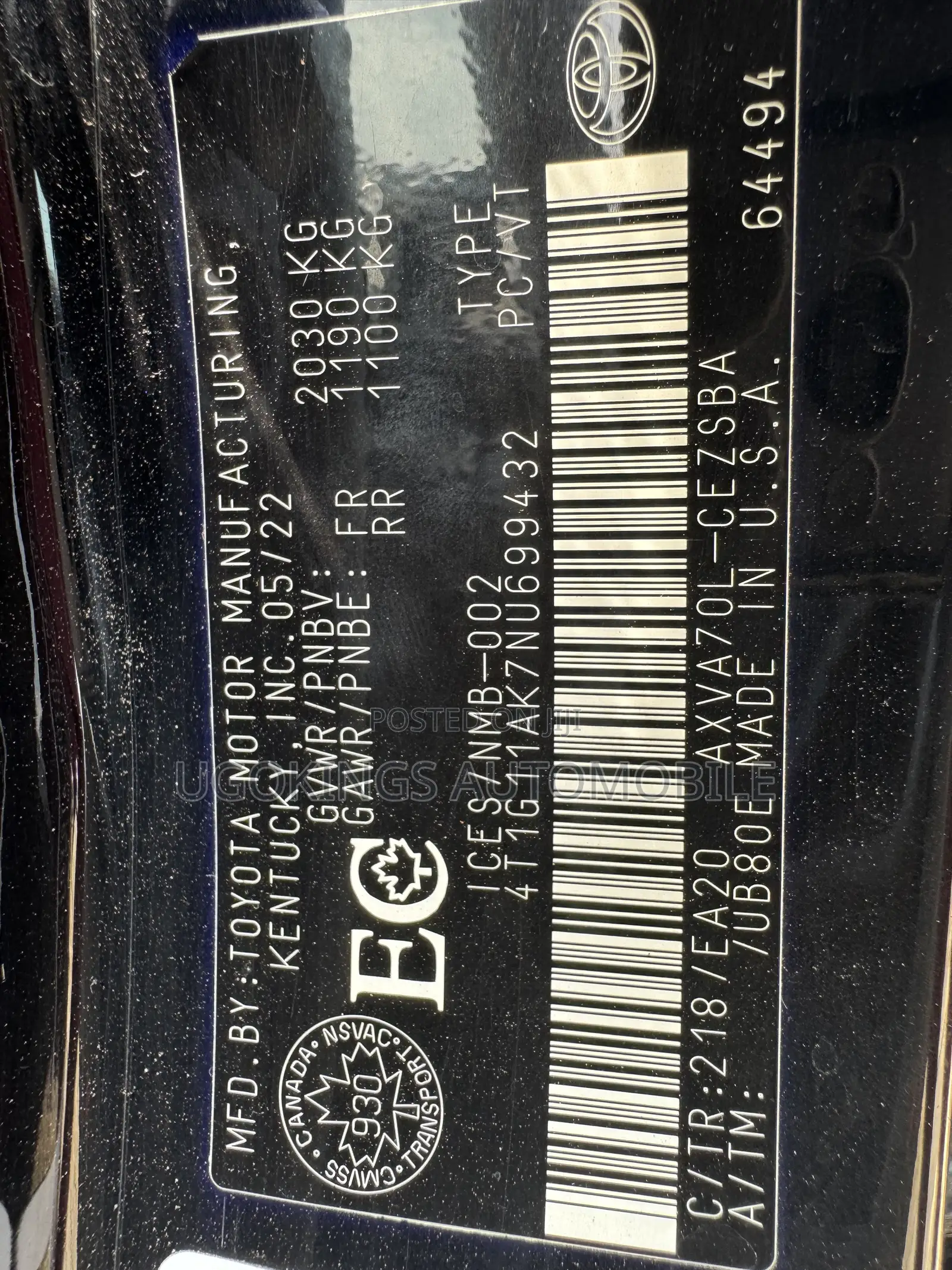 Toyota Camry SE 2022 Black