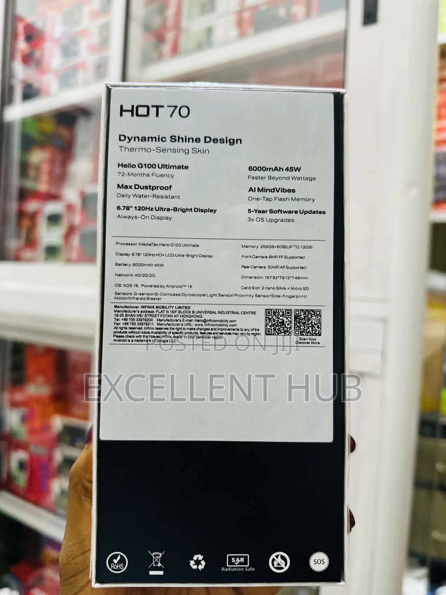 New Infinix Hot 70 256 GB Orange