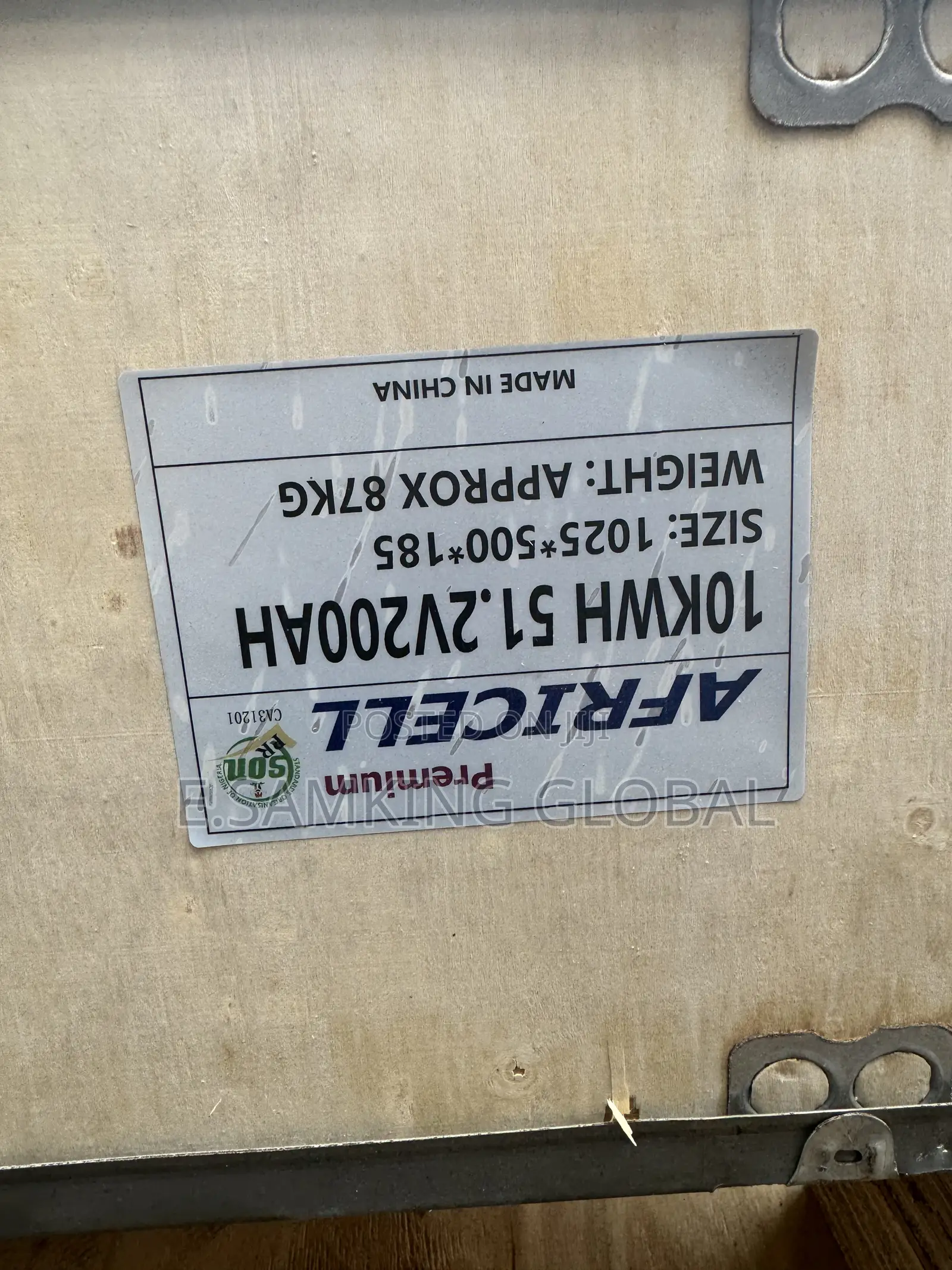 10kwh Africell Lithium Ion Batteries
