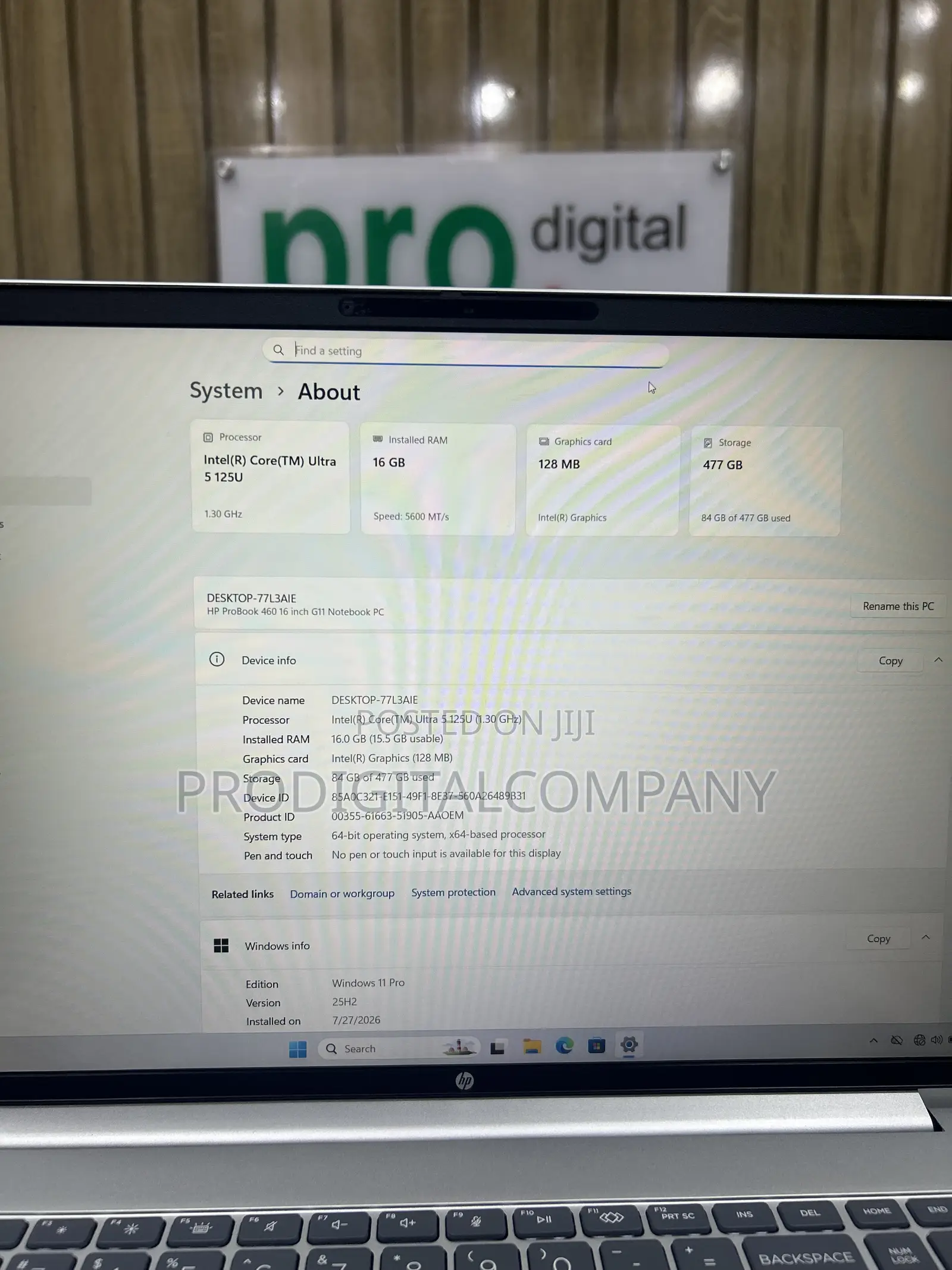 Laptop HP ProBook 460 G11 16GB Intel Core Ultra 5 SSD 512GB